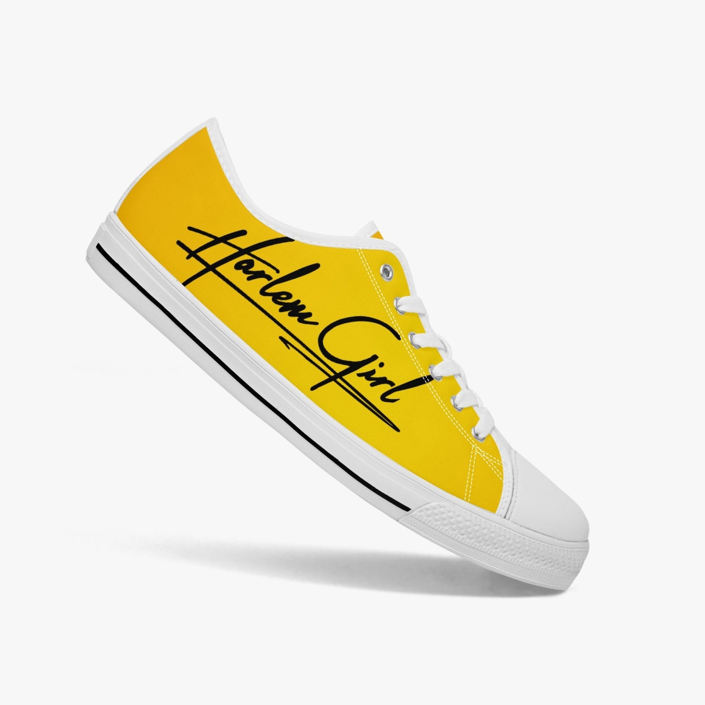 HB Harlem Girl "Lenox Ave" Classic Low Tops - Gold - Women (Black or White Sole)