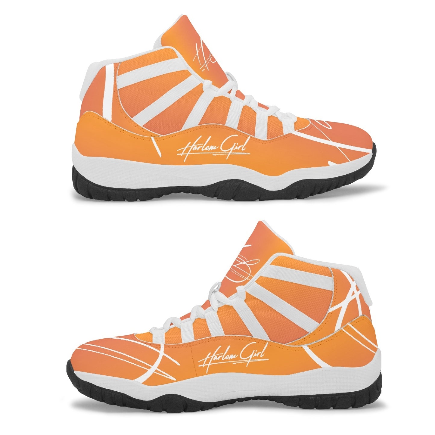 Harlem Girl "Tribe" Basketball - Mandarin w/Black or White Trim (Women's)