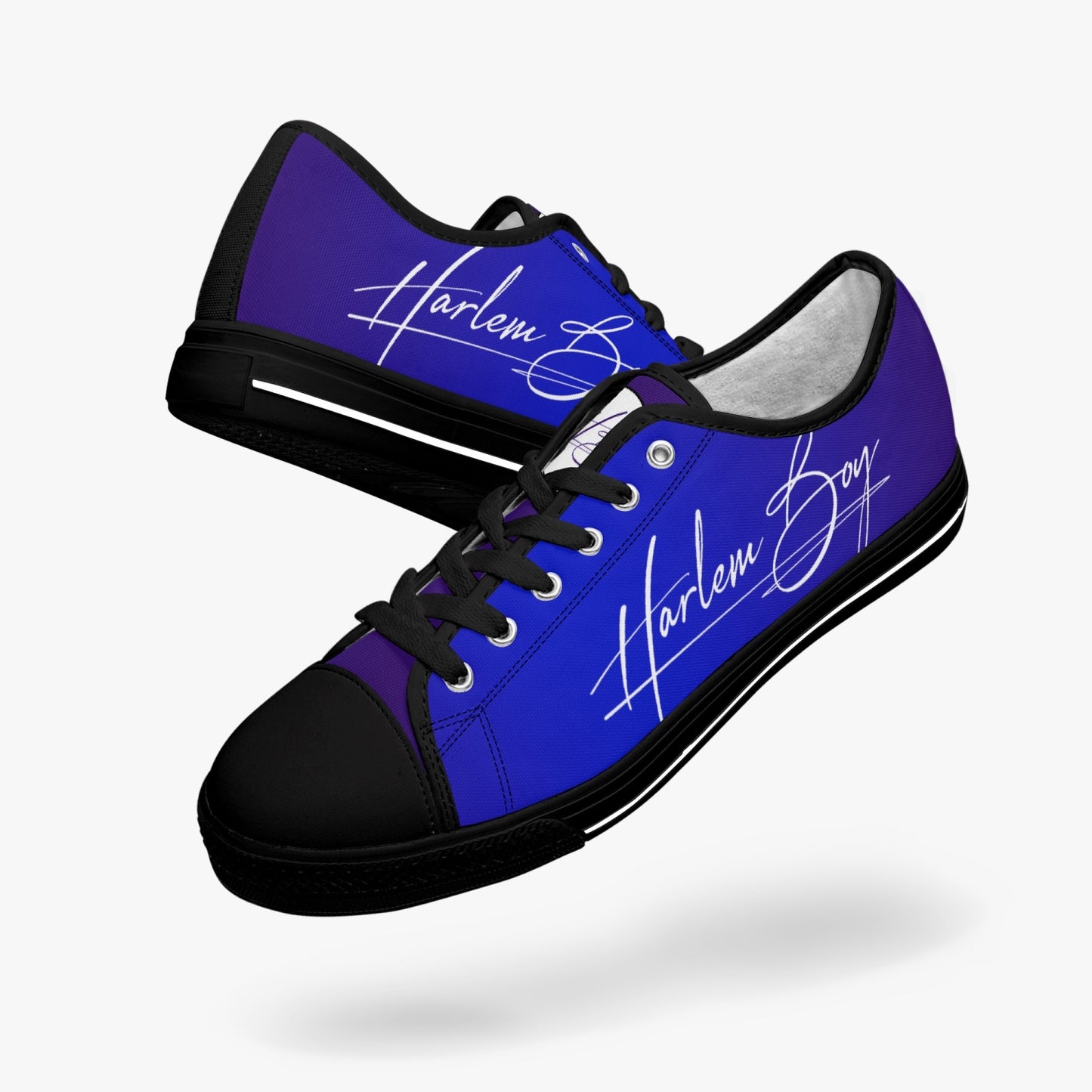 HB Harlem Boy "Lenox Ave" Classic Low Tops - Sapphire - Men (Black or White Sole)