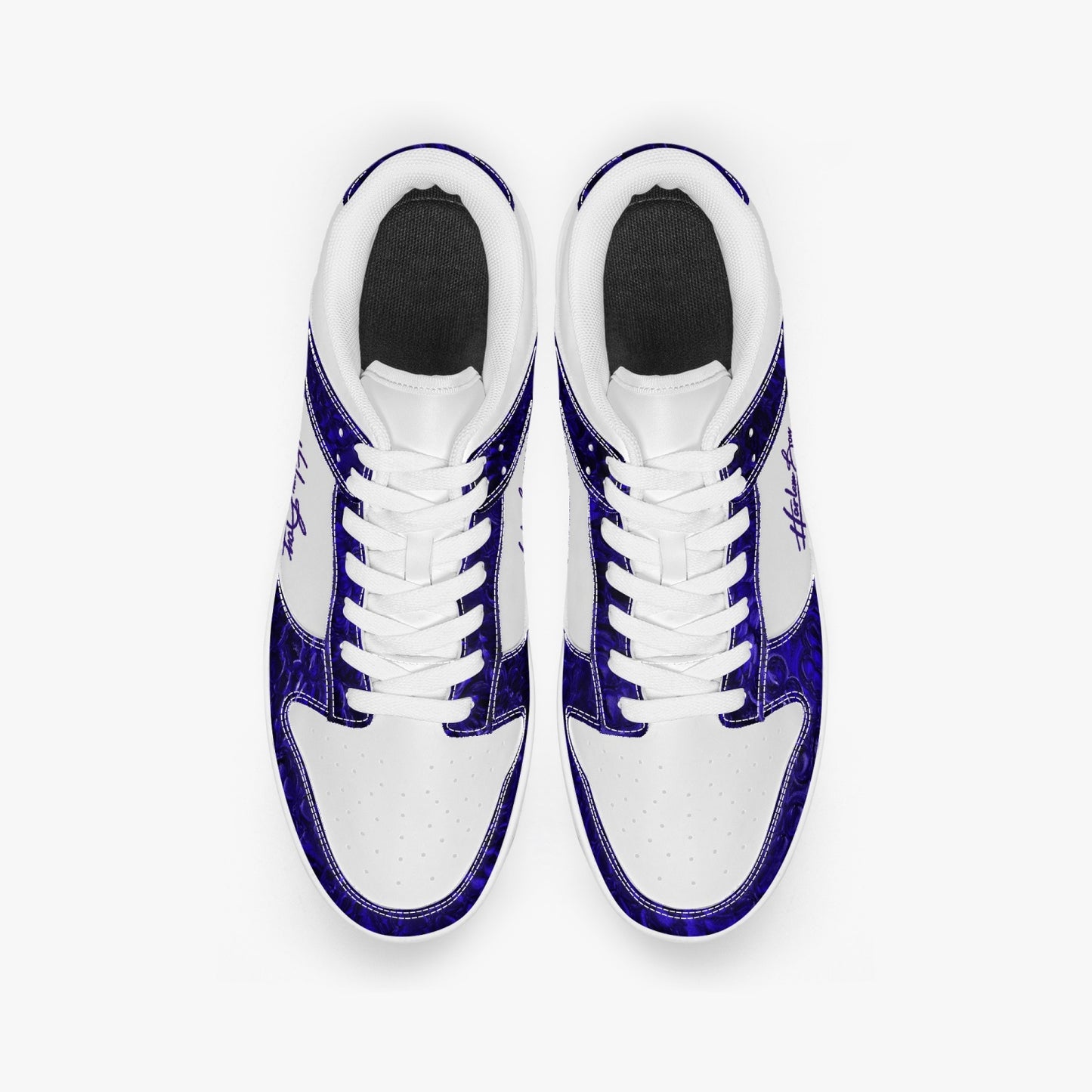 Harlem Boy Collection - Dunks - Low Top Men - Crocodile Print Sapphire