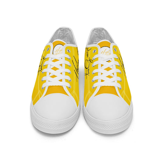 Harlem Boy "Lenox Ave" Unisex Classic Low Tops - Gold (Black or White Sole)