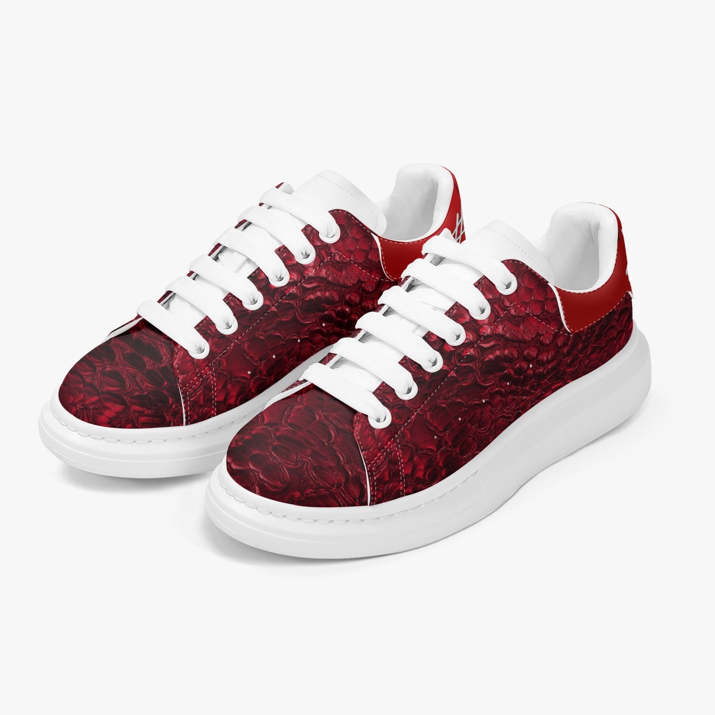 Harlem Boy Collection  - Sankofa Low Top Platform - Ruby Croc