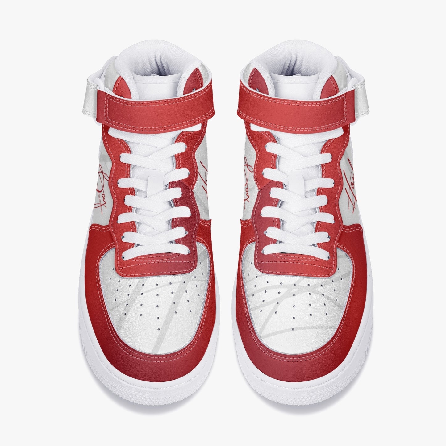 Harlem Boy "Strapped" Leather Hi Top Kicks - Ruby