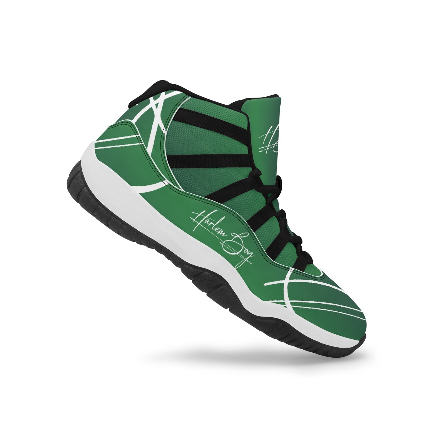 Harlem Boy "Tribe" Basketball - Emerald w/Black or White Trim (Men's)