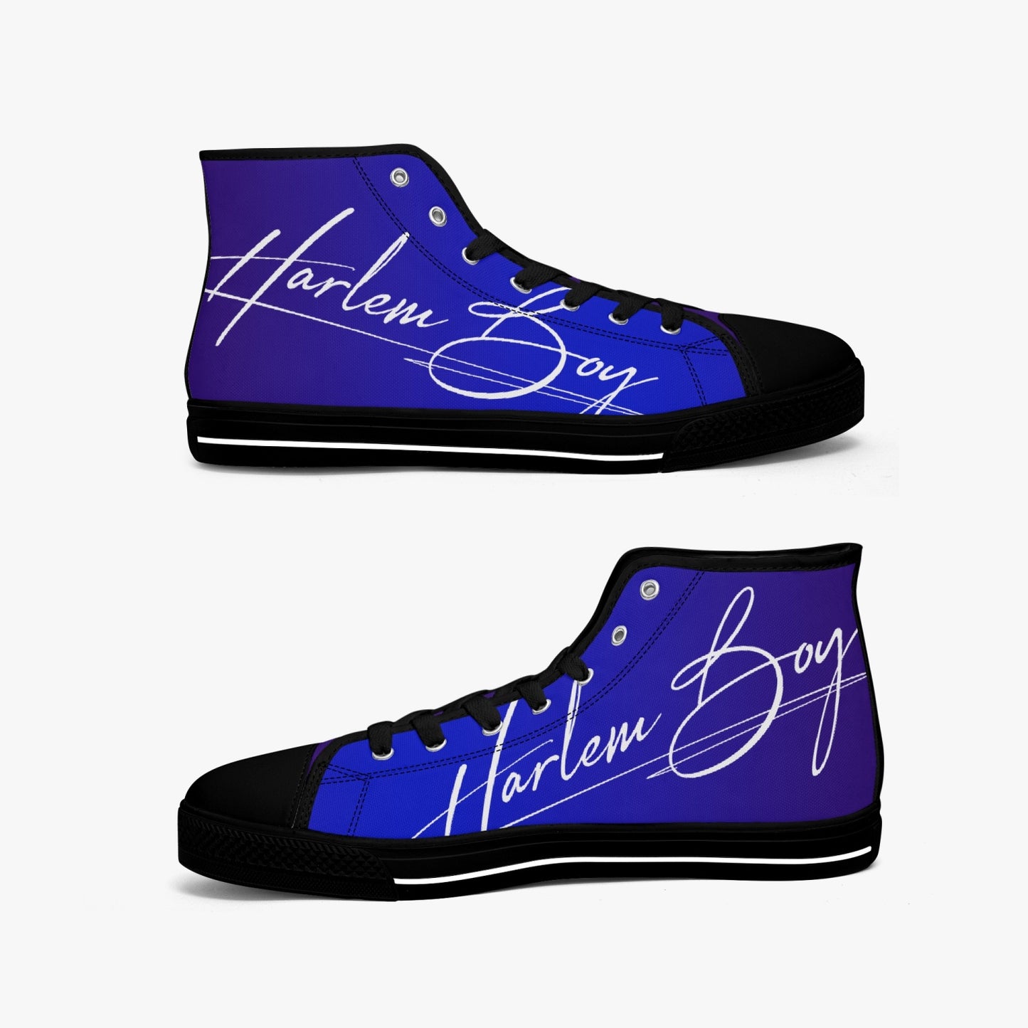HB Harlem Boy "Lenox Ave" Classic High Top - Sapphire - Men (Black or White Soles)