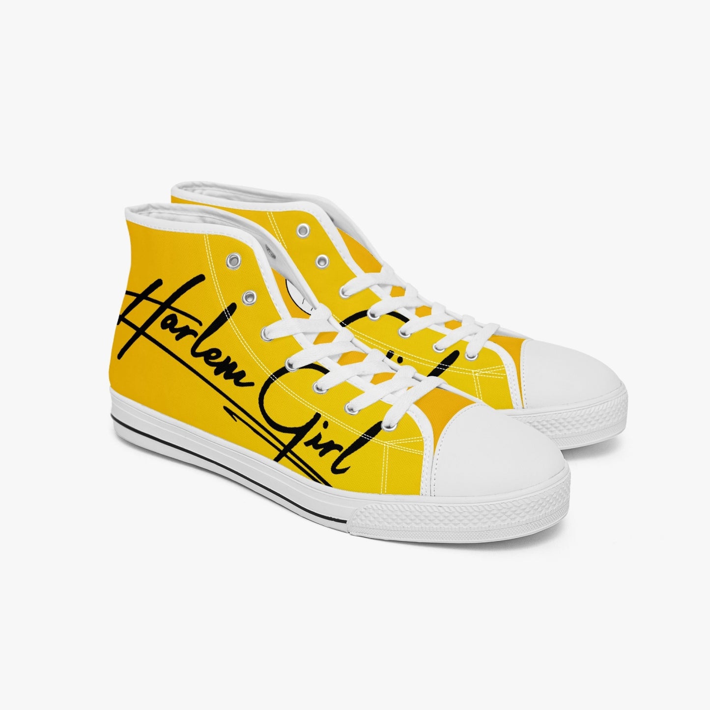 HB Harlem Girl "Lenox Ave" Classic High Top - Gold - Women (Black or White Soles)