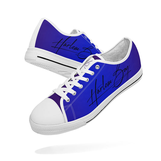 Harlem Boy "Lenox Ave" Unisex Classic Low Tops - Sapphire (Black or White Sole)