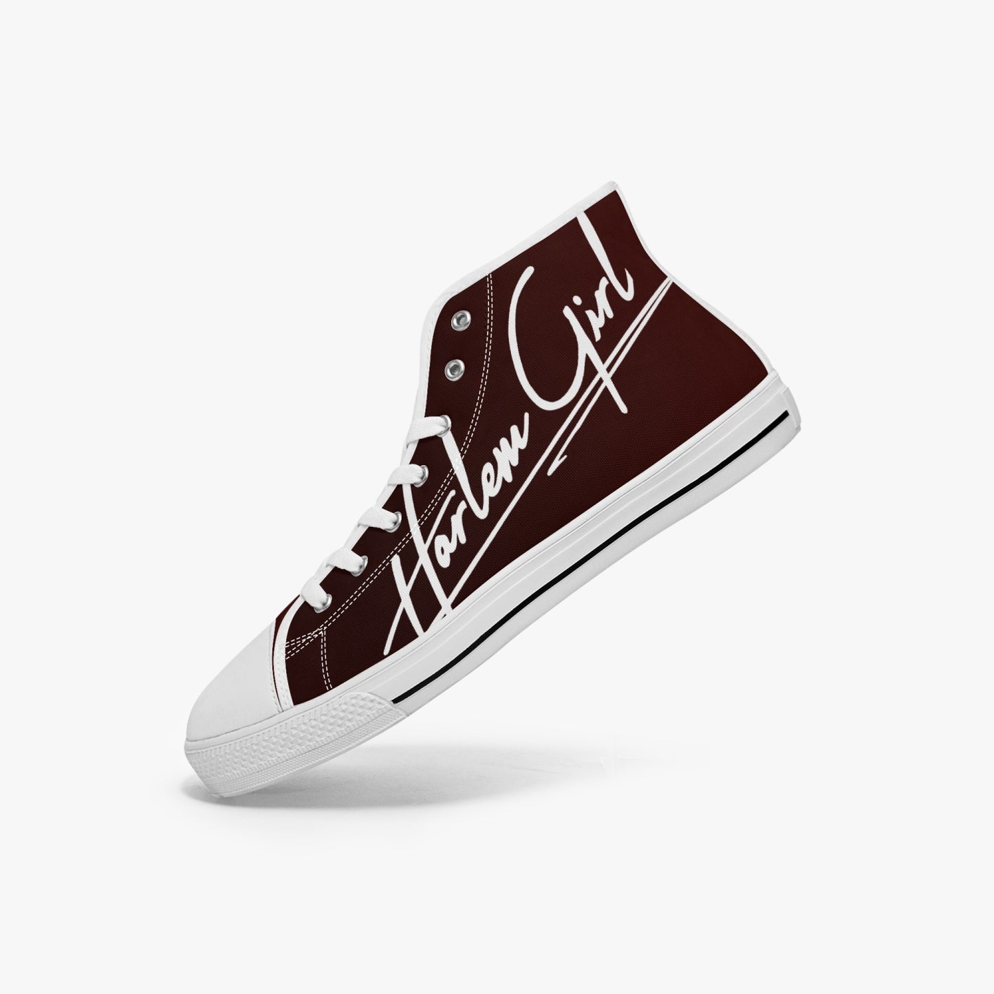 HB Harlem Girl "Lenox Ave" Classic High Top - Burnished Mahogany - Women (Black or White Soles)