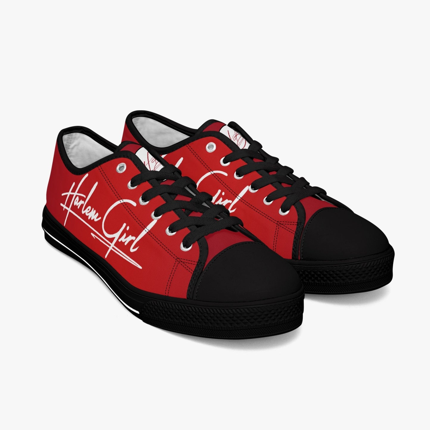 HB Harlem Girl "Lenox Ave" Classic Low Tops - Ruby - Women (Black or White Sole)