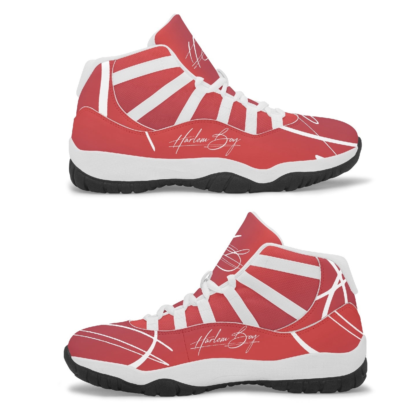 Harlem Boy "Tribe" Basketball - Ruby w/Black or White Trim (Men's)