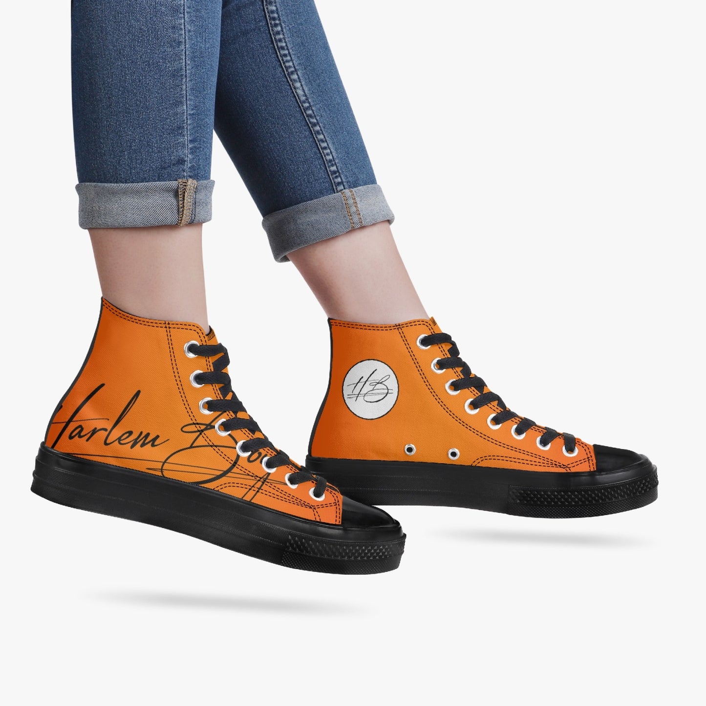 Harlem Boy "Coolee High" Tops Men - Mandarin Fire - Black Sole