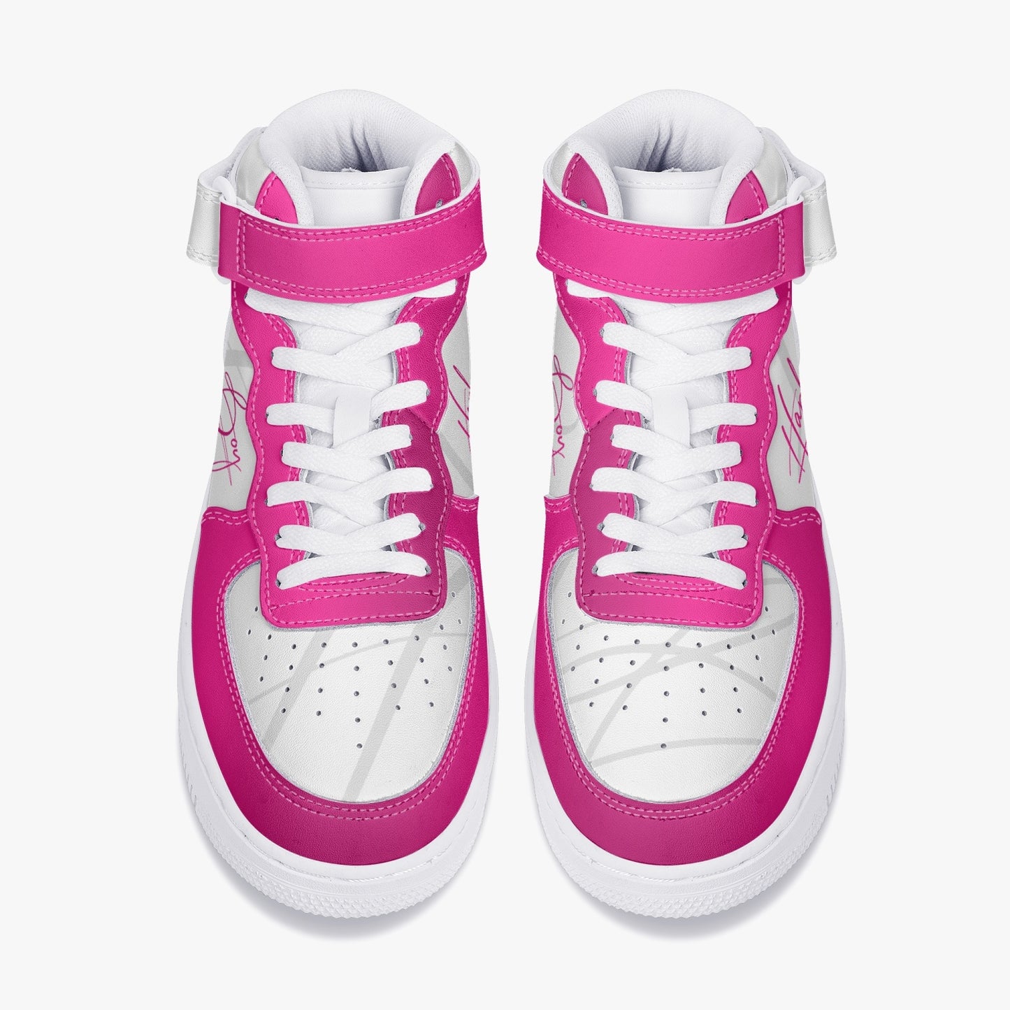 Harlem Boy "Strapped" Leather Hi Top Kicks - Fuchsia