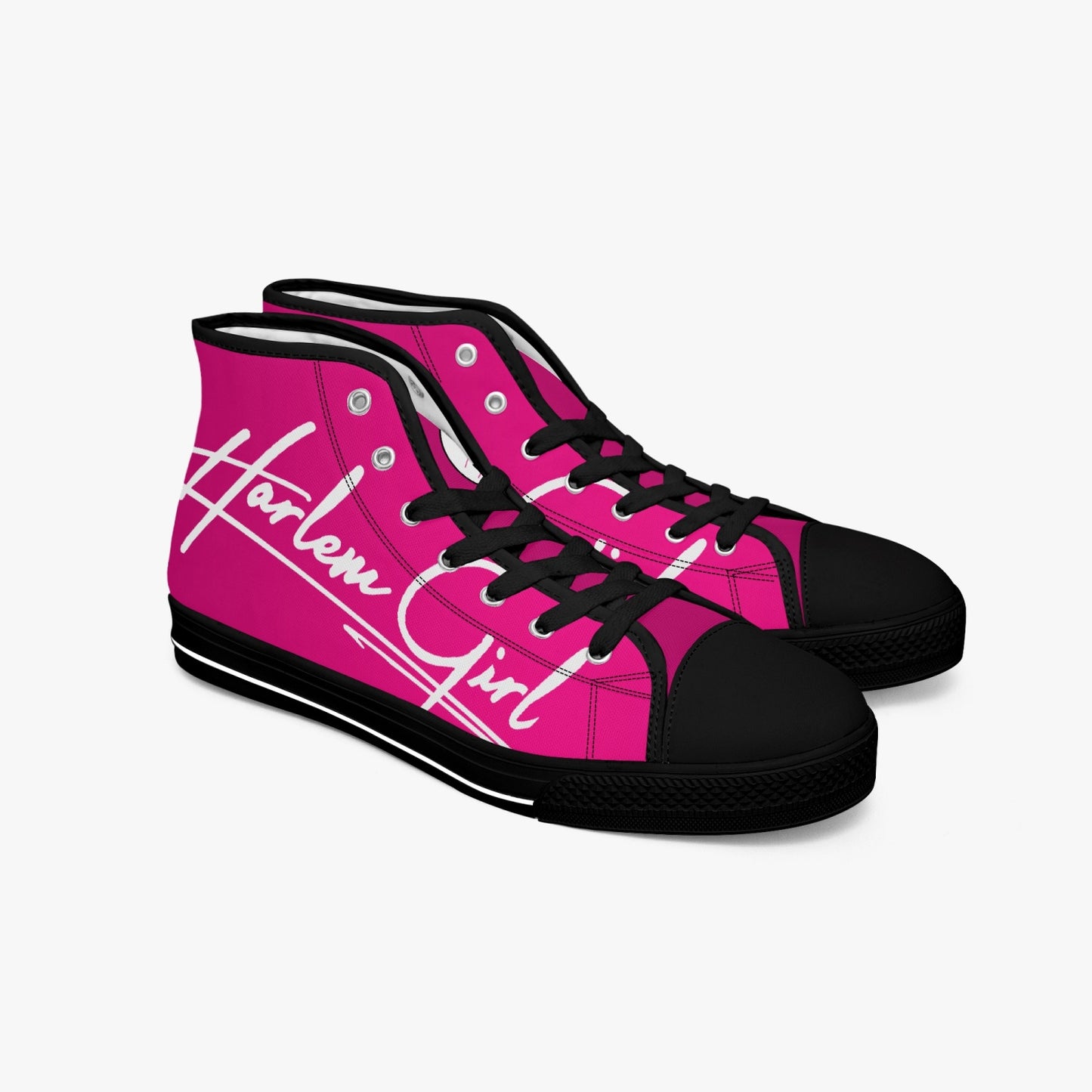 HB Harlem Girl "Lenox Ave" Classic High Top - Fuchsia - Women (Black or White Soles)