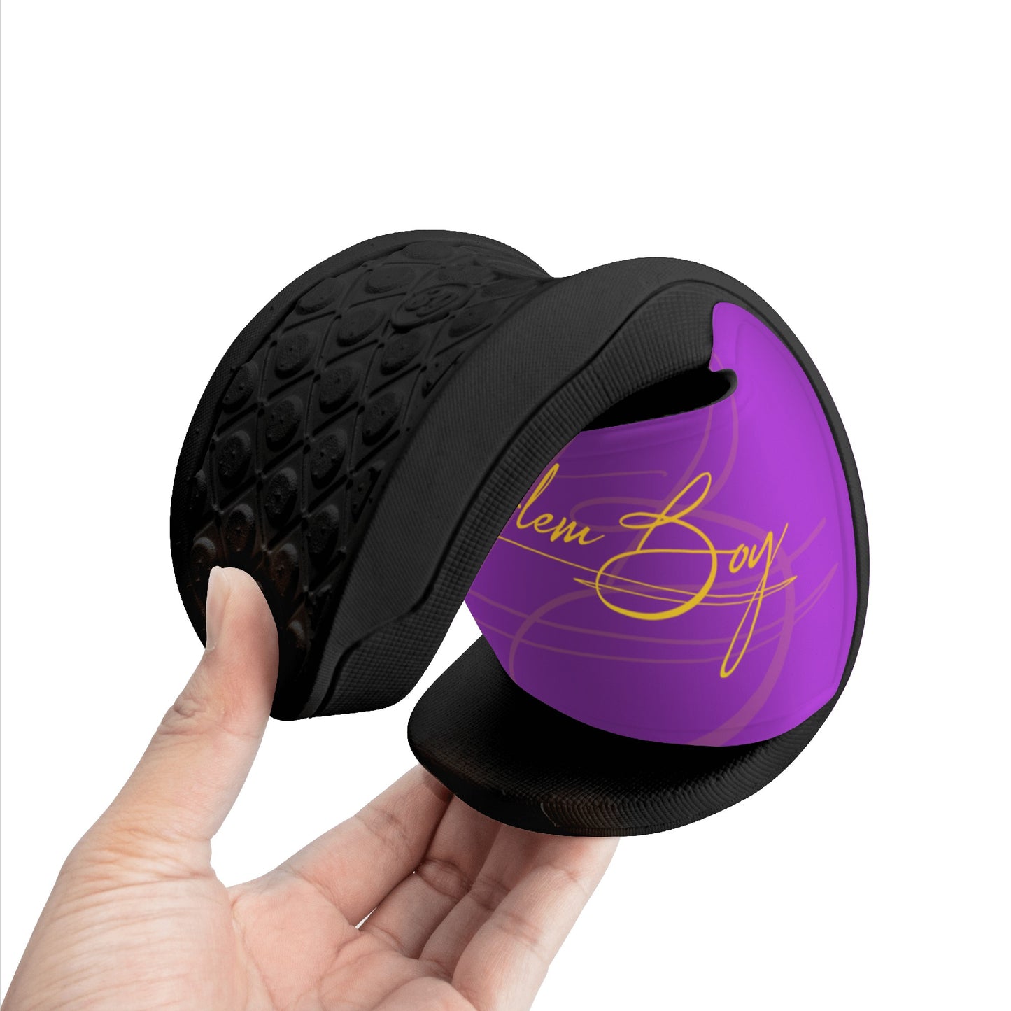 Harlem Boy Collection Mens Slides Purple and Gold