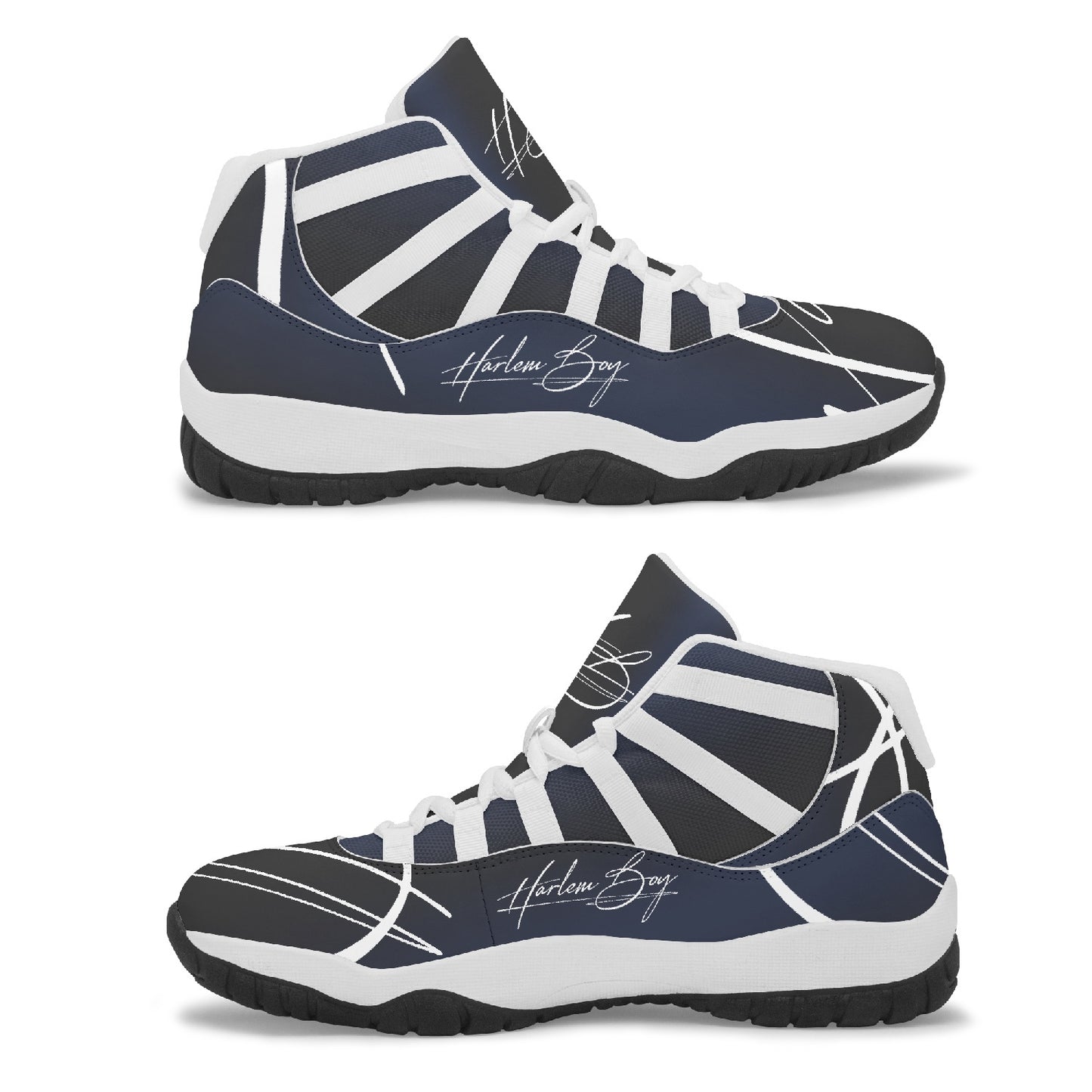 Harlem Boy "Tribe" Basketball - BluBlac Onyx w/Black or White Trim (Men's)