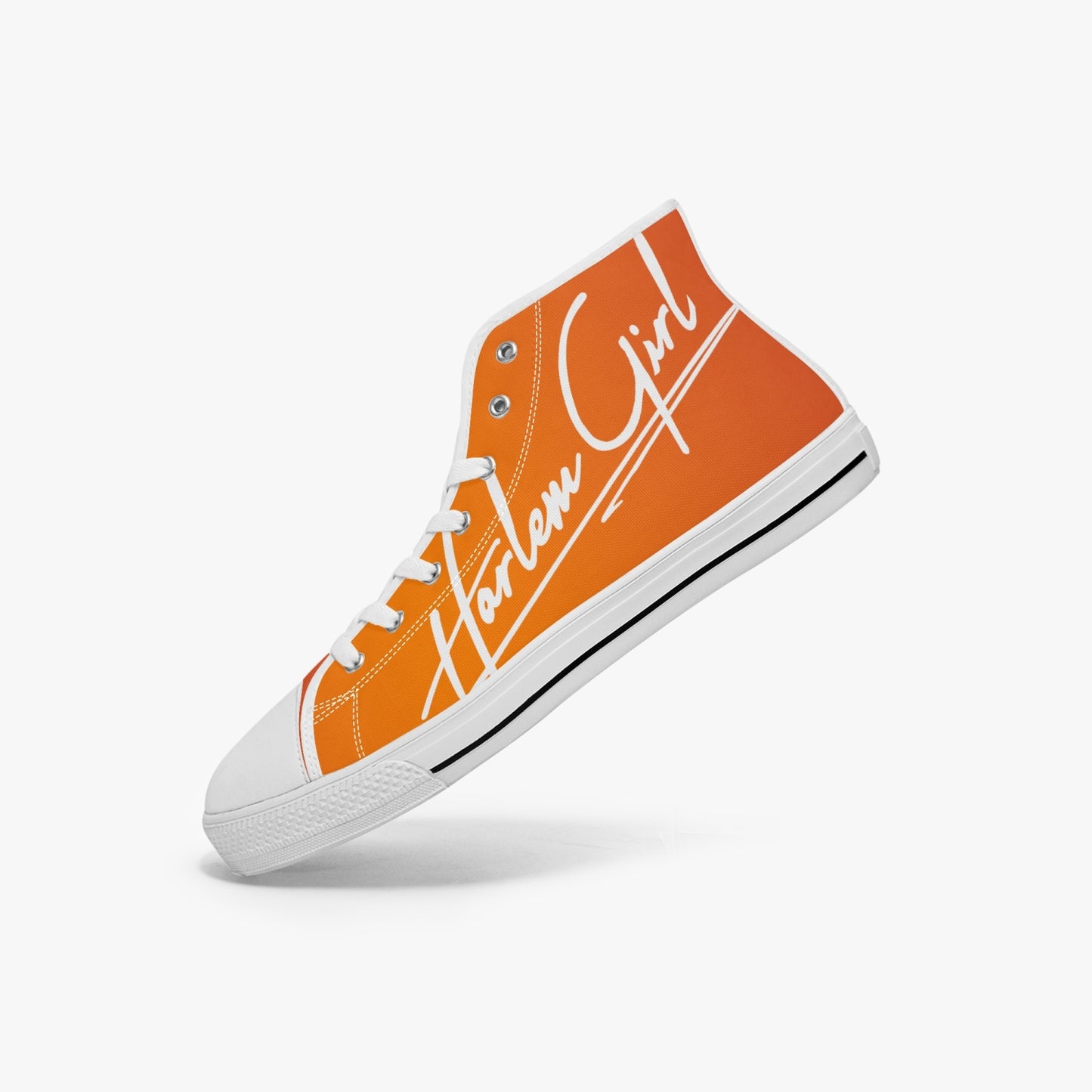 HB Harlem Girl "Lenox Ave" Classic High Top - Mandarin - Women (Black or White Soles)