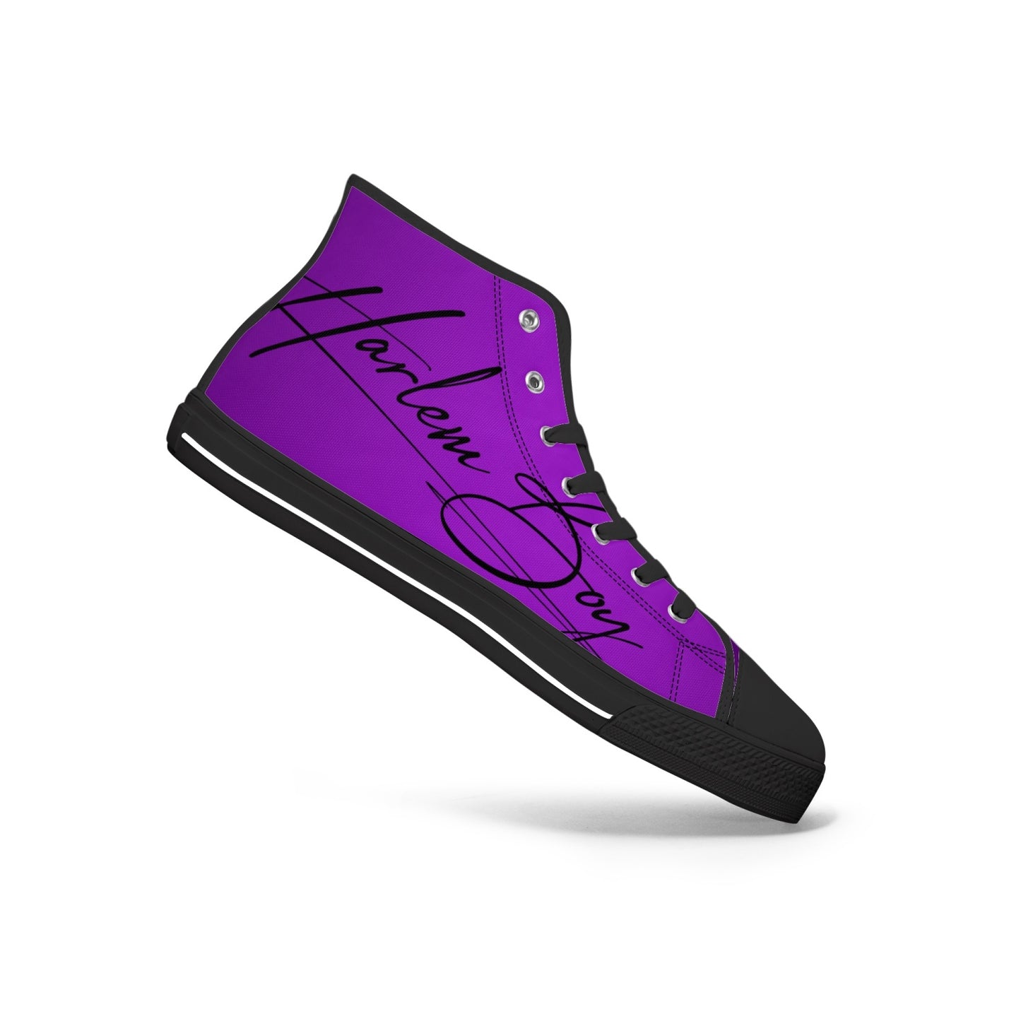Harlem Boy "Lenox Ave" Unisex Classic High Tops - Amethyst (Black or White Sole)