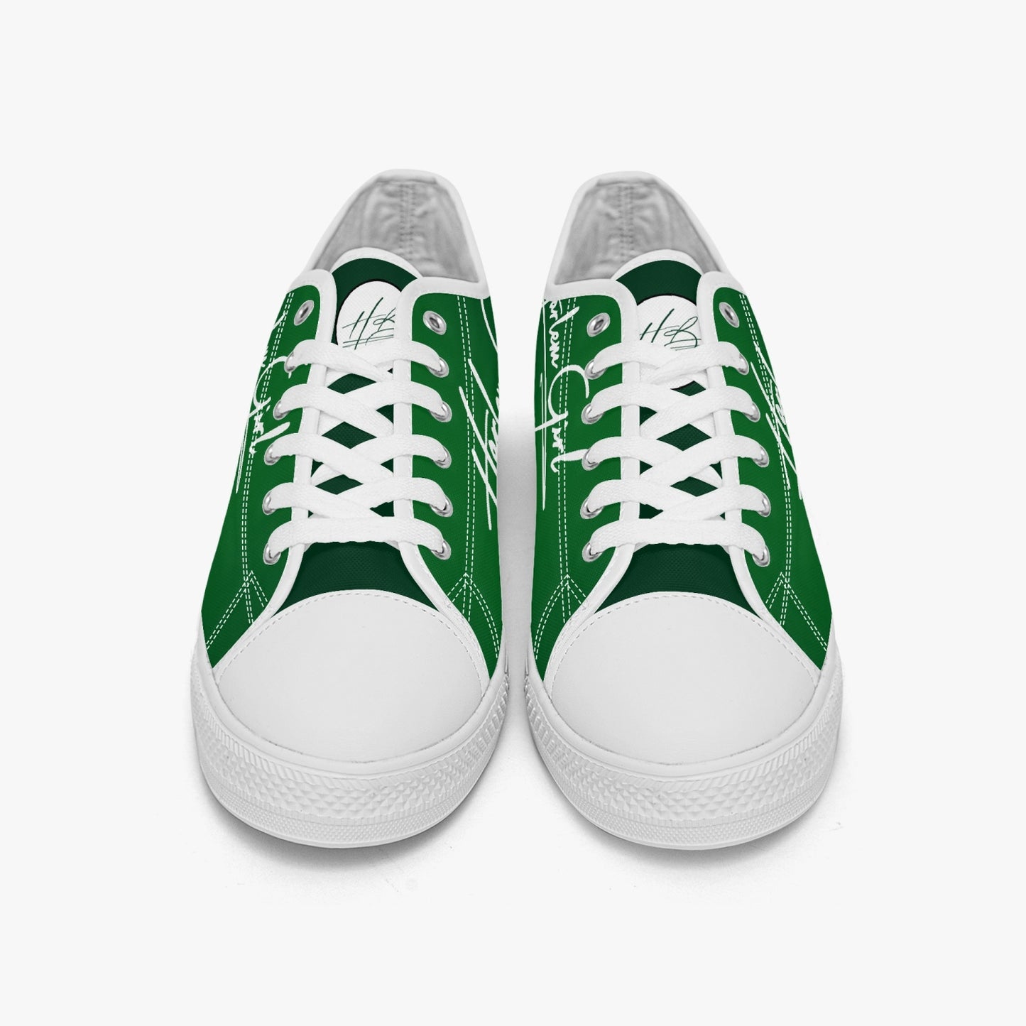 HB Harlem Girl "Lenox Ave" Classic Low Tops - Emerald - Women (Black or White Sole)