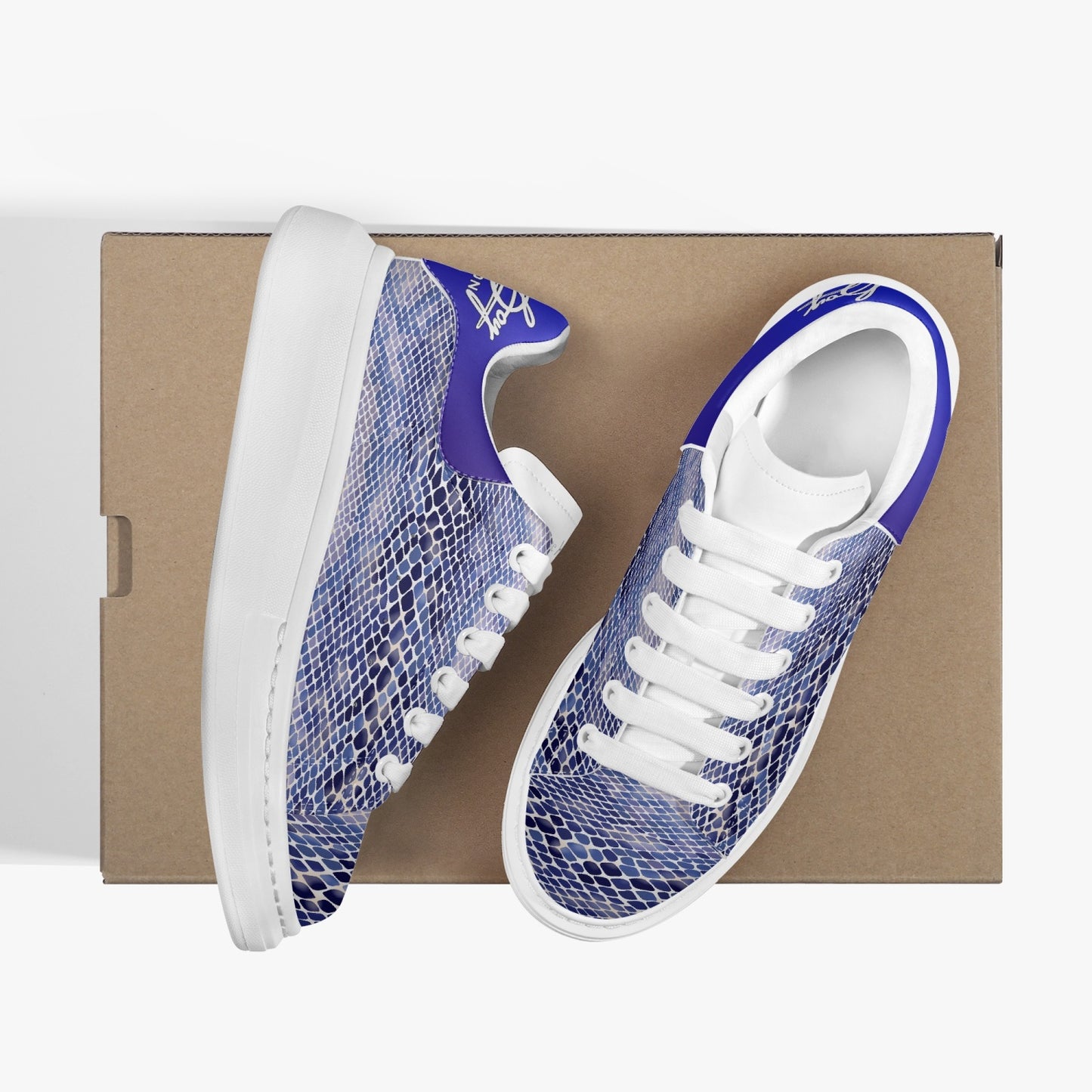 Harlem Boy Sankofa - Snakeskin Print - Sapphire - Mens