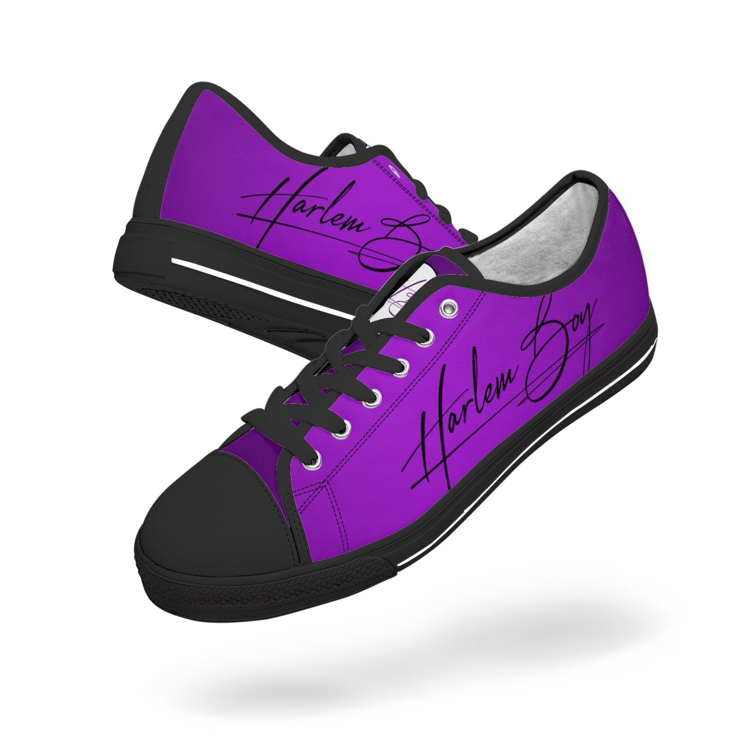 Harlem Boy "Lenox Ave" Unisex Classic Low Tops - Amethyst (Black or White Sole)