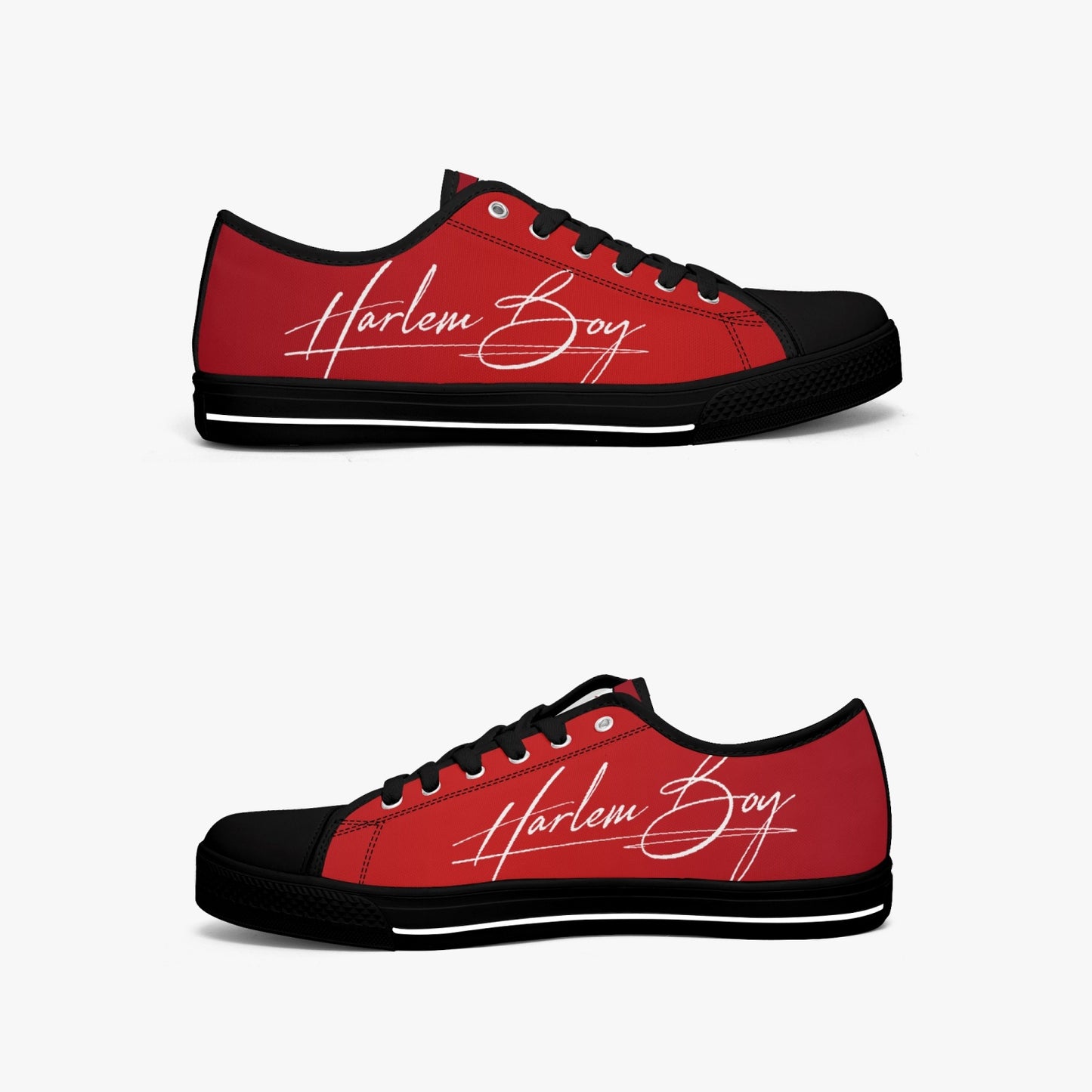HB Harlem Boy "Lenox Ave" Classic Low Tops - Ruby - Men (Black or White Sole)