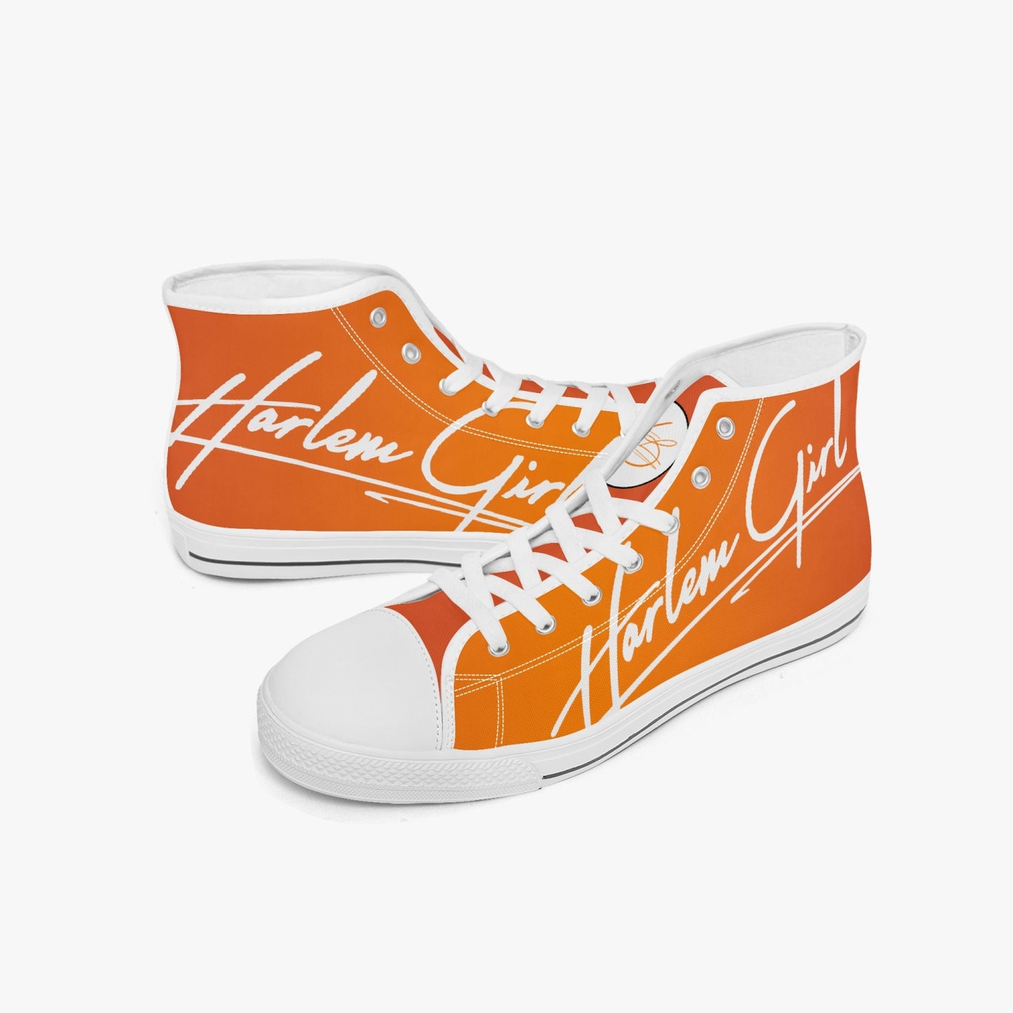 HB Harlem Girl "Lenox Ave" Classic High Top - Mandarin - Women (Black or White Soles)