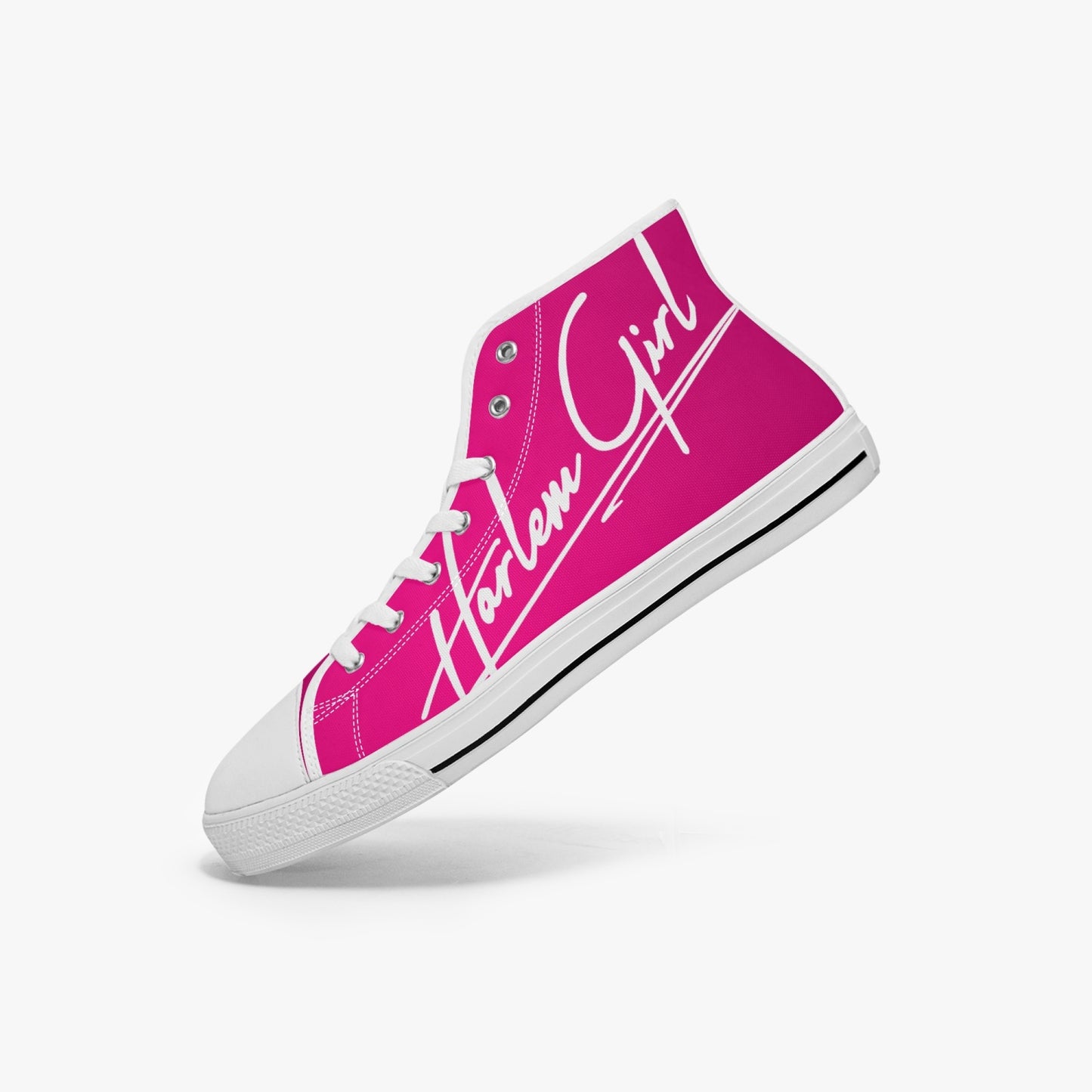 HB Harlem Girl "Lenox Ave" Classic High Top - Fuchsia - Women (Black or White Soles)
