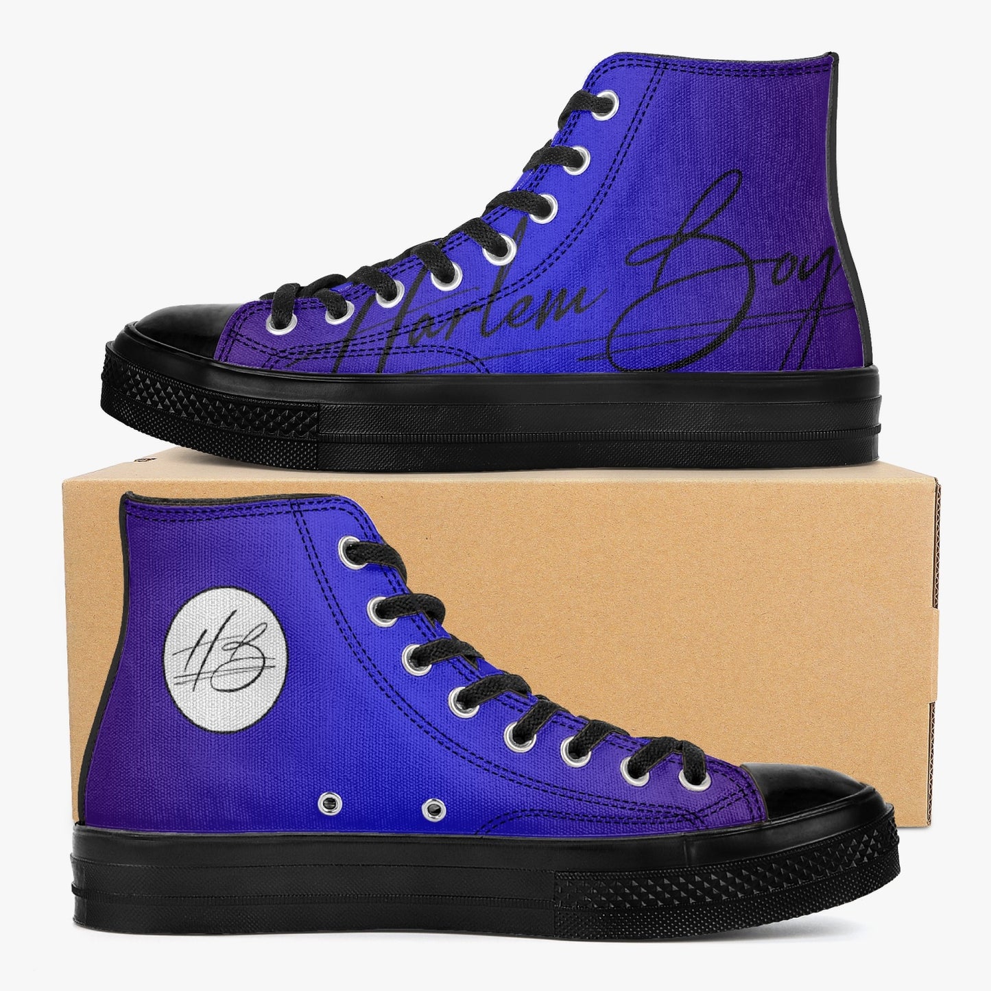 Harlem Boy "Coolee High" Tops Men - Sapphire - Black Sole