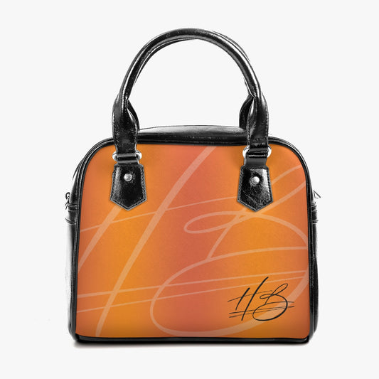 HB Vegan Leather Shoulder Bag - Mandarin