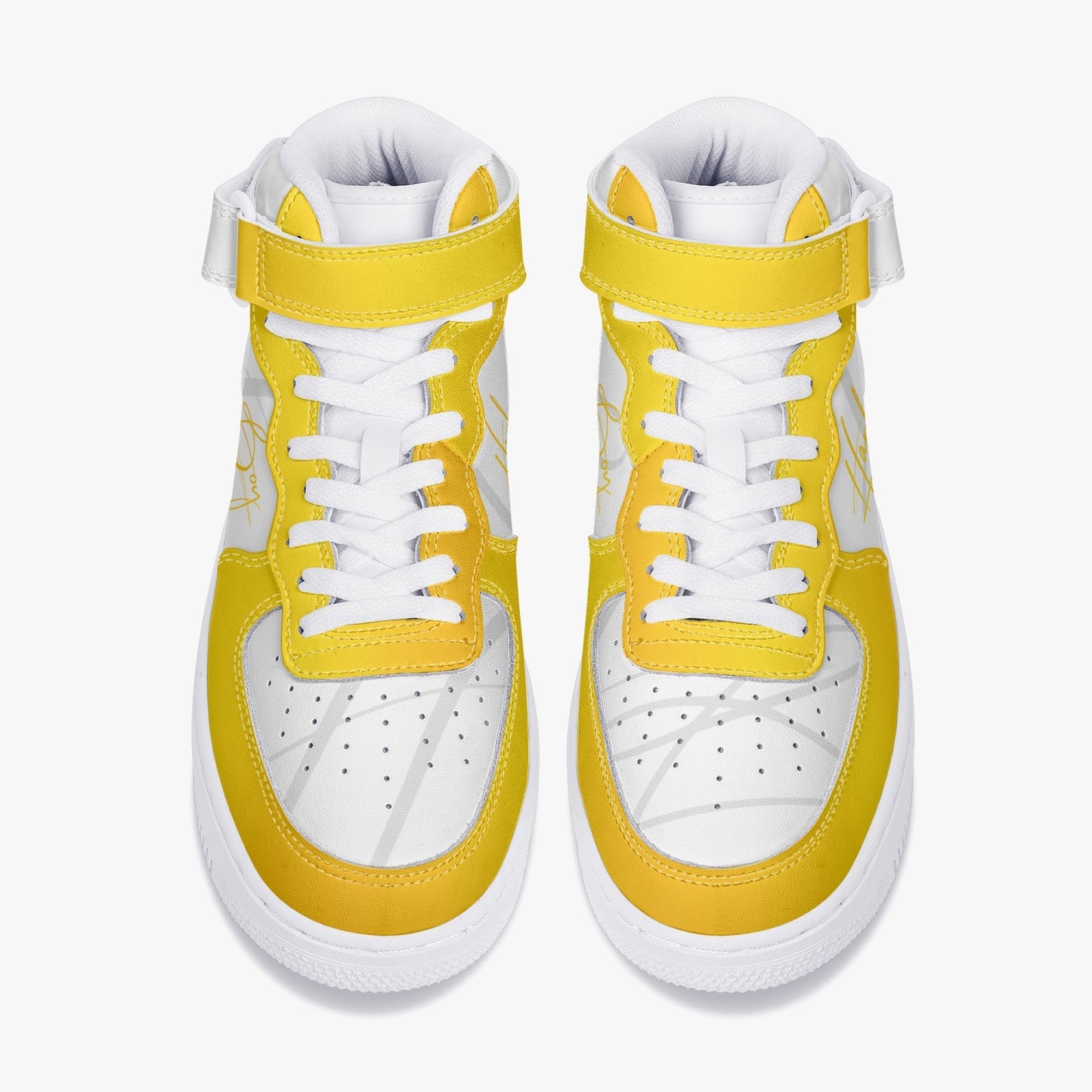 Harlem Boy "Strapped" Leather Hi Top Kicks - Gold