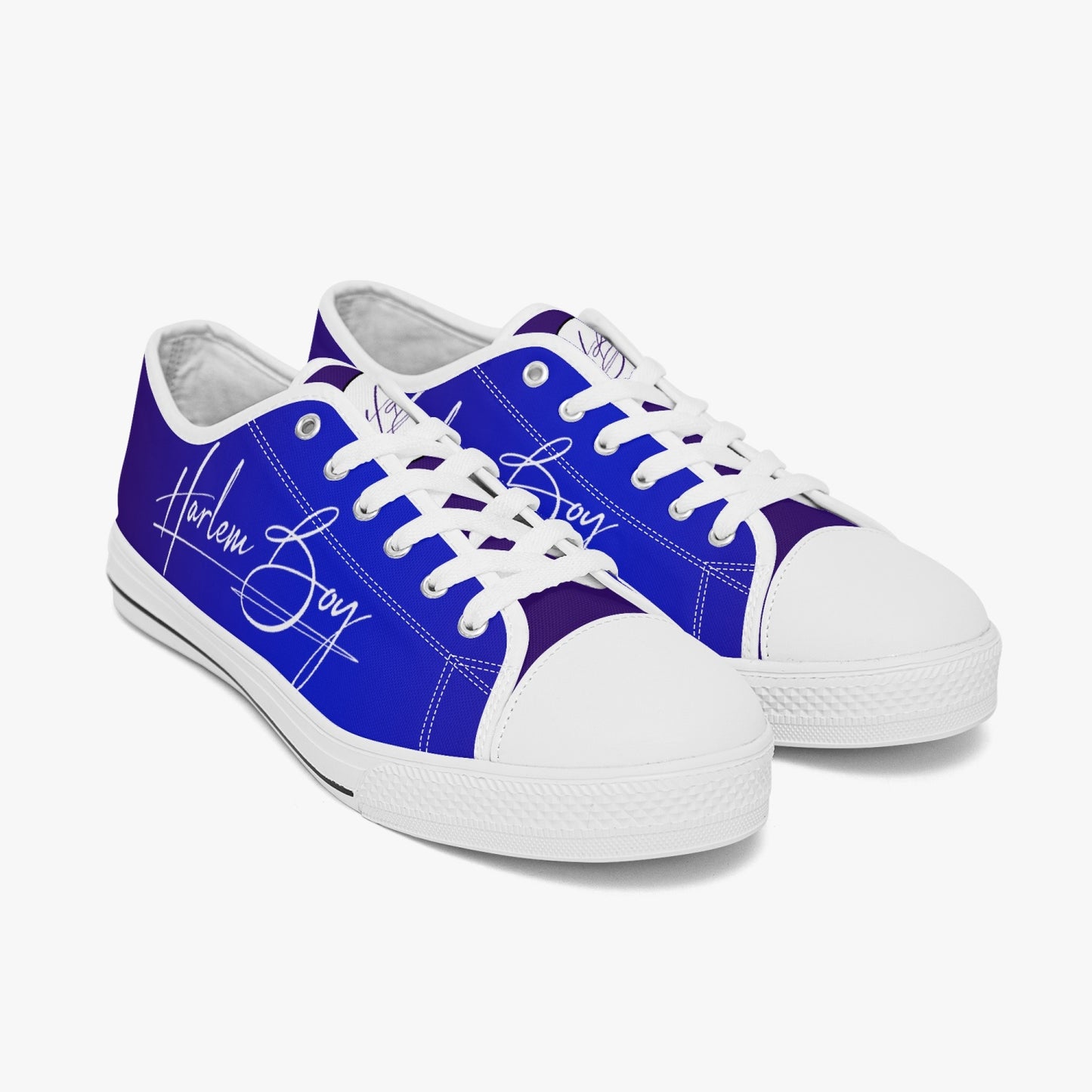 HB Harlem Boy "Lenox Ave" Classic Low Tops - Sapphire - Men (Black or White Sole)