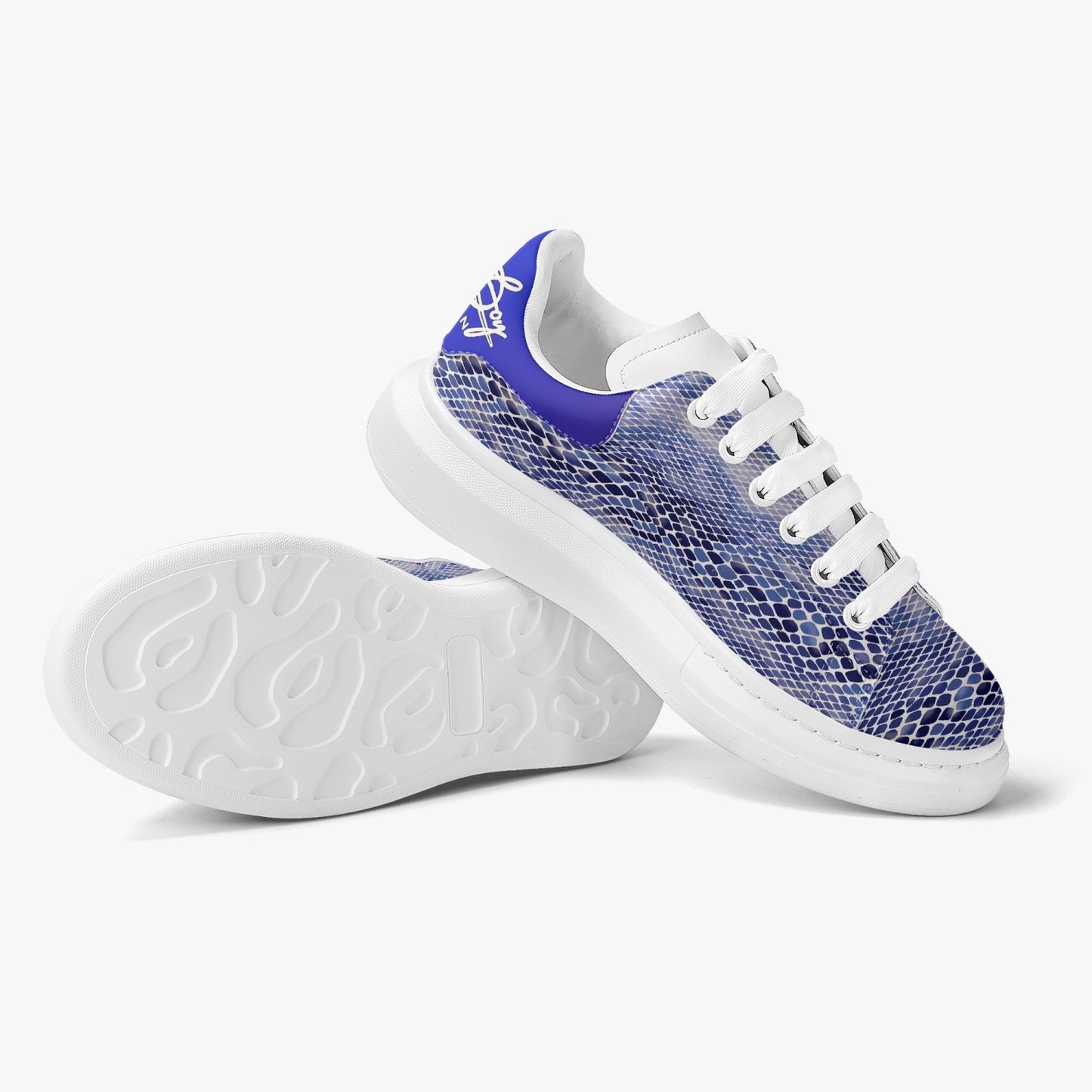 Harlem Boy Sankofa - Snakeskin Print - Sapphire - Mens