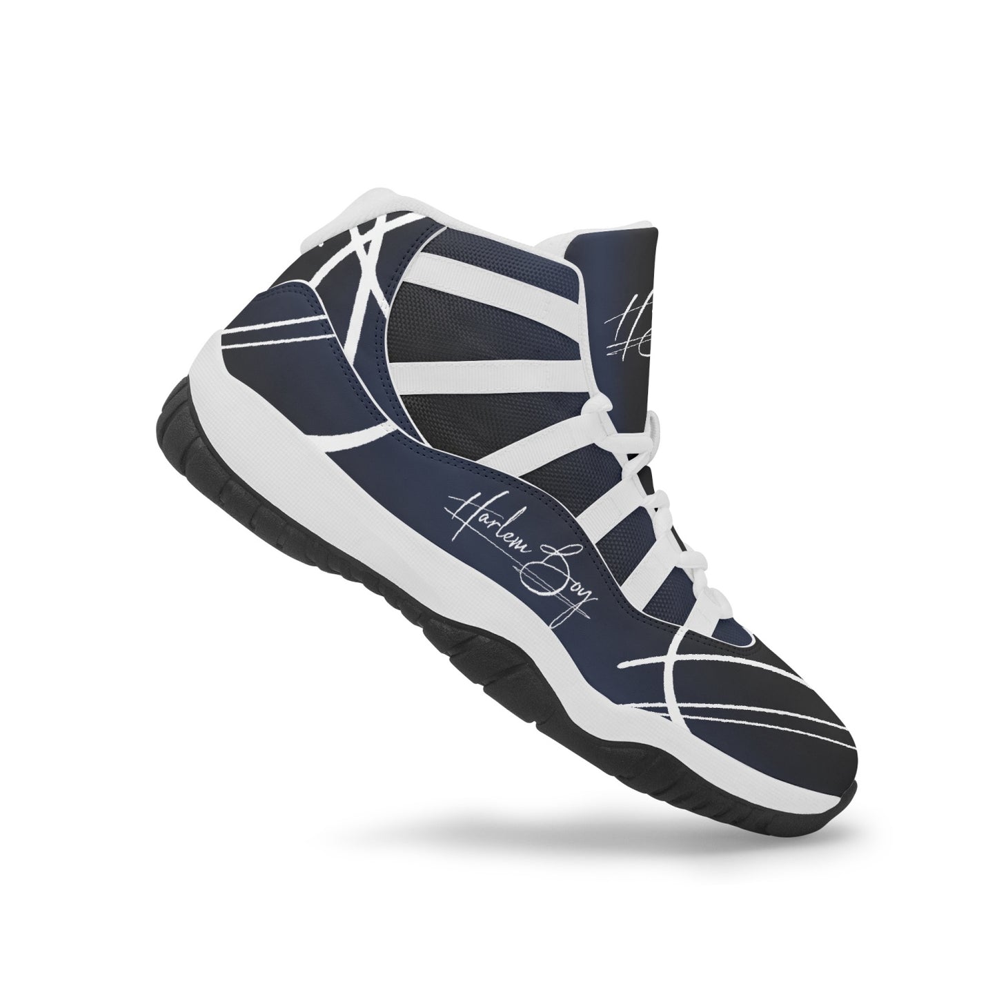 Harlem Boy "Tribe" Basketball - BluBlac Onyx w/Black or White Trim (Men's)