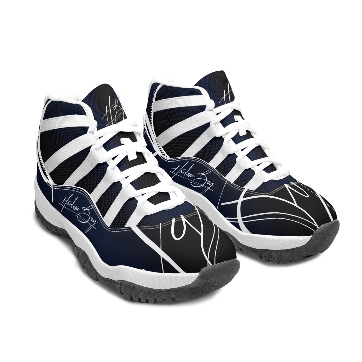 Harlem Boy "Tribe" Basketball - BluBlac Onyx w/Black or White Trim (Men's)