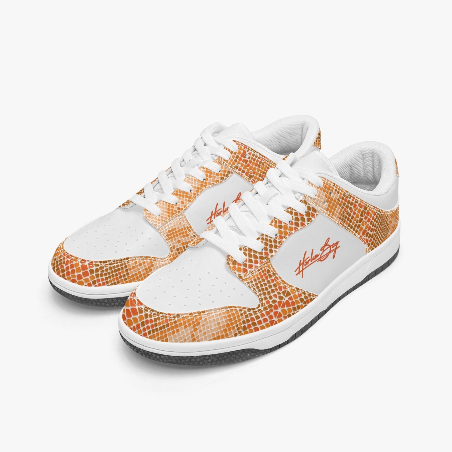 Harlem Boy Collection - Dunks - Low Top Men - Snakeskin Print Mandarin