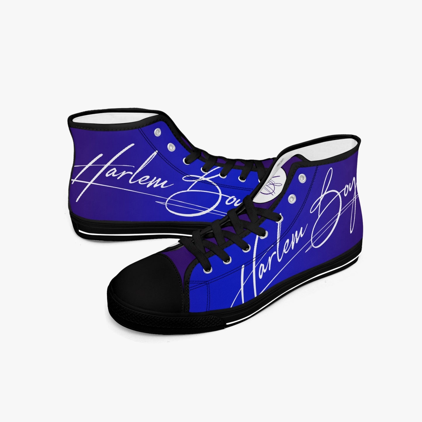HB Harlem Boy "Lenox Ave" Classic High Top - Sapphire - Men (Black or White Soles)