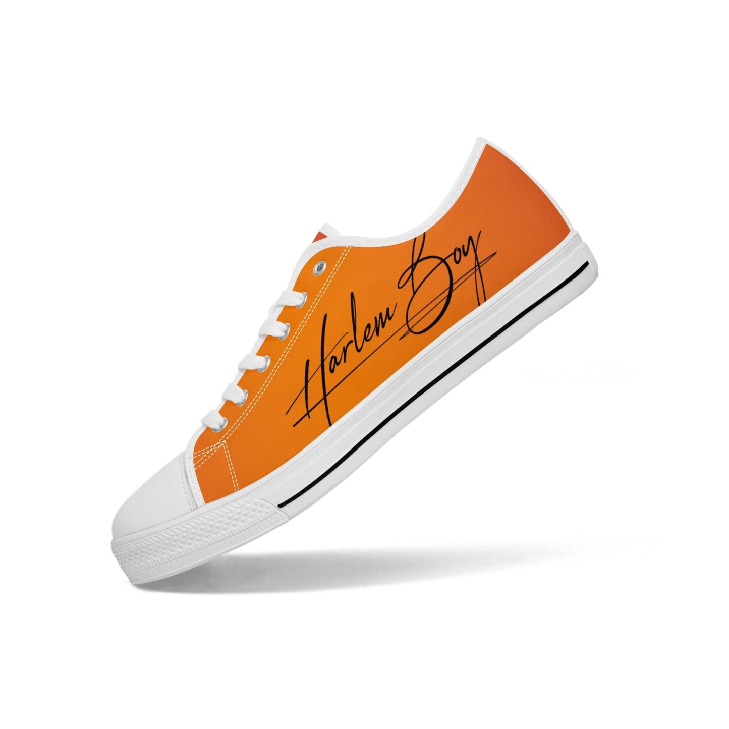 Harlem Boy "Lenox Ave" Unisex Classic Low Tops - Mandarin (Black or White Sole)