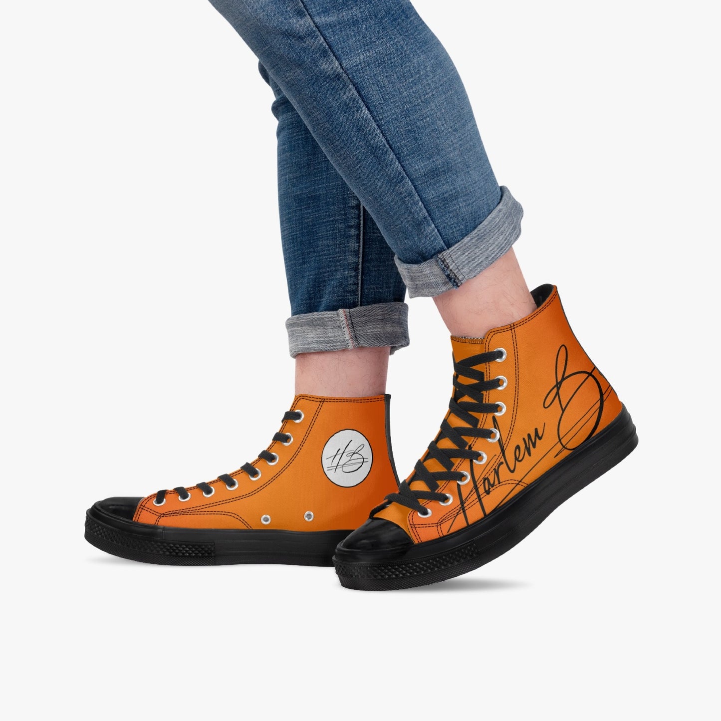 Harlem Boy "Coolee High" Tops Men - Mandarin Fire - Black Sole