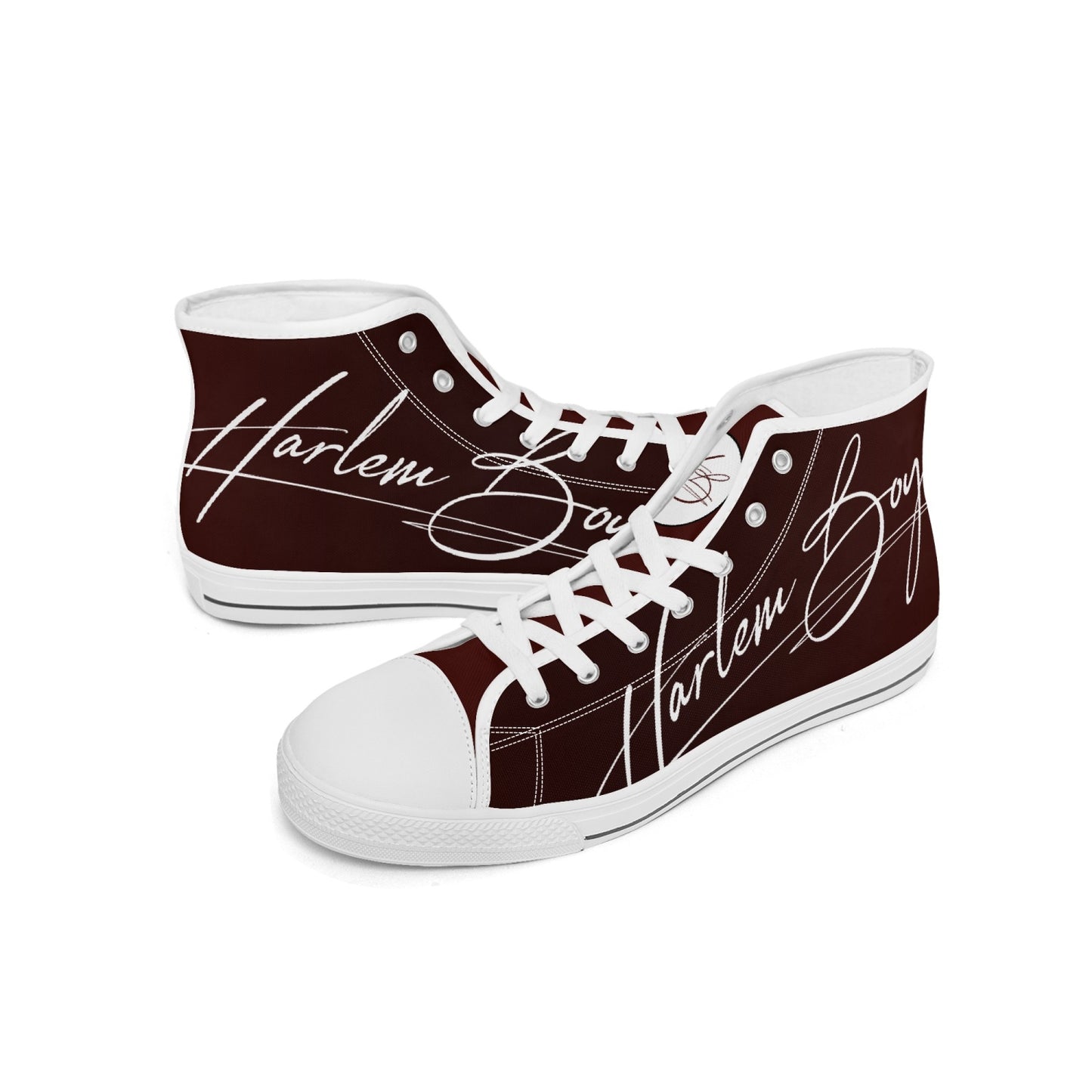 Harlem Boy "Lenox Ave" Unisex Classic High Tops - Burnished Mahogany (Black or White Sole)
