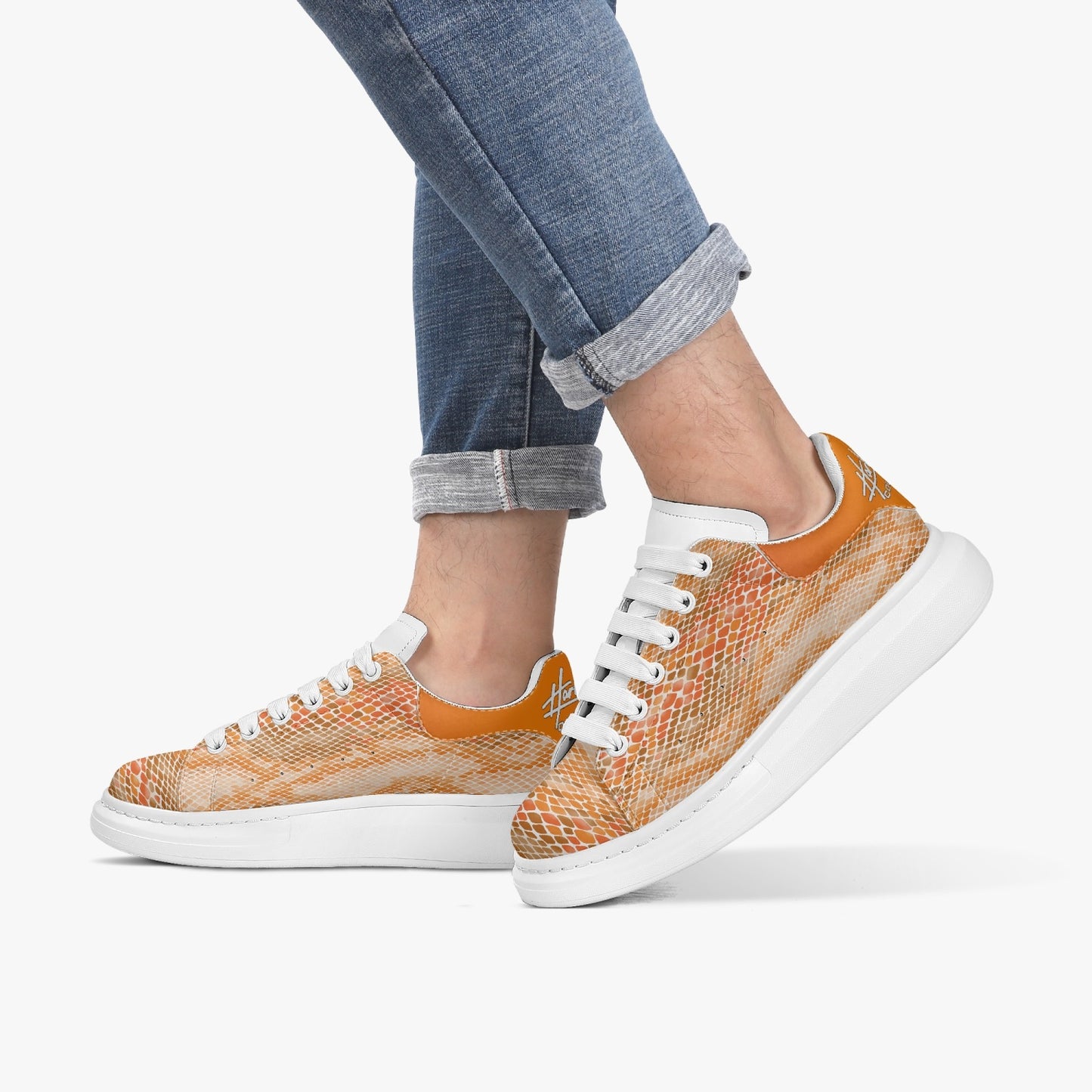 Harlem Boy Sankofa - Snakeskin Print - Mandarin - Mens