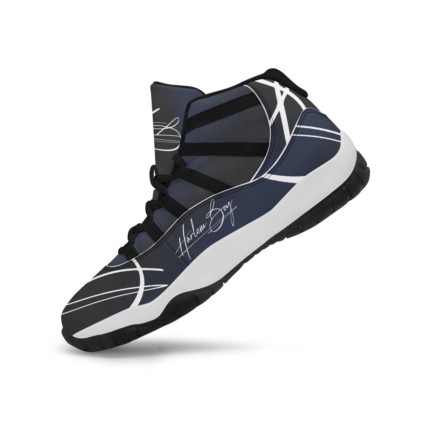 Harlem Boy "Tribe" Basketball - BluBlac Onyx w/Black or White Trim (Men's)