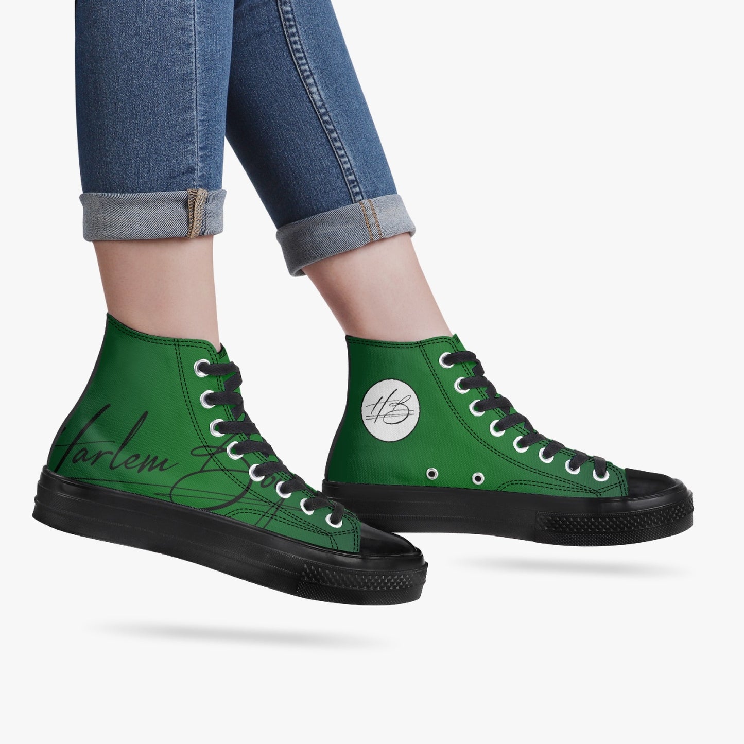 Harlem Boy "Coolee High" Tops Men - Emerald - Black Sole