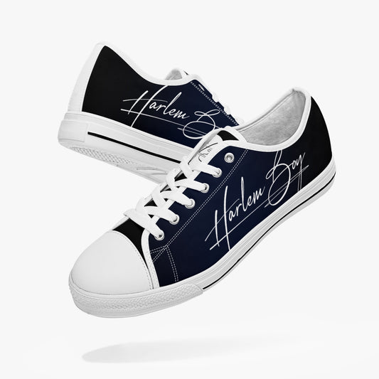 HB Harlem Boy "Lenox Ave" Classic Low Tops - BluBlac Onyx - Men (Black or White Sole)