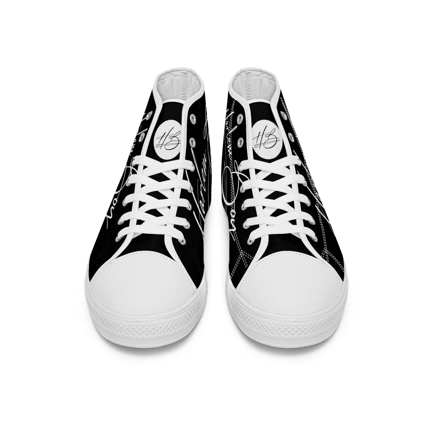 Harlem Boy "Lenox Ave" Unisex Classic High Tops - Onyx (Black or White Sole)