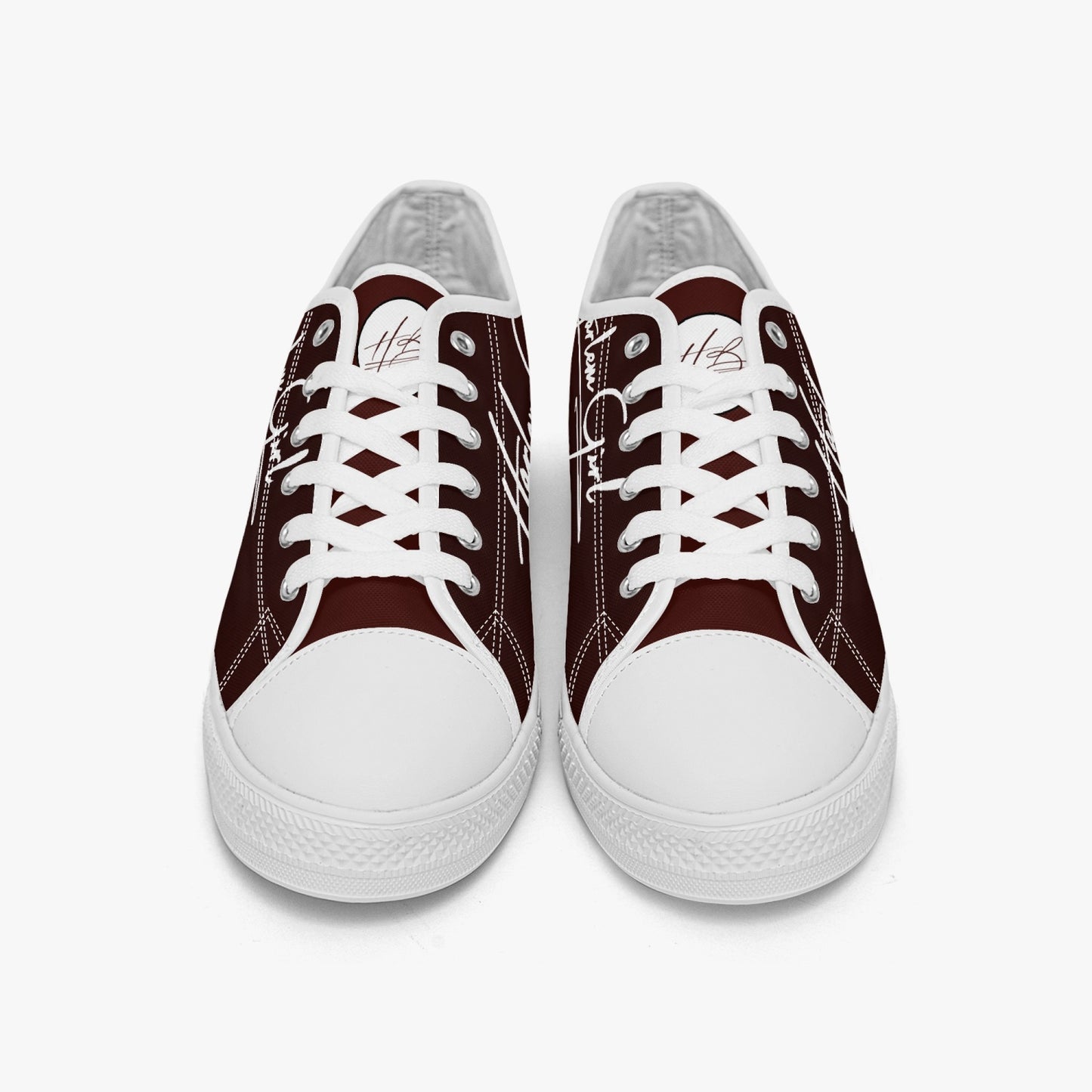HB Harlem Girl "Lenox Ave" Classic Low Tops - Burnished Mahogany - Women (Black or White Sole)