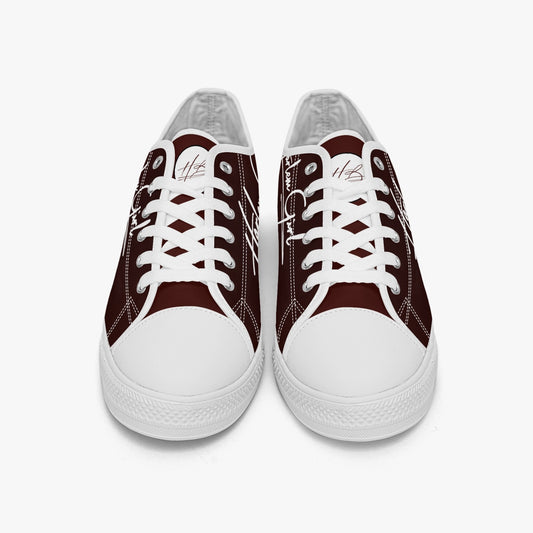 HB Harlem Girl "Lenox Ave" Classic Low Tops - Burnished Mahogany - Women (Black or White Sole)