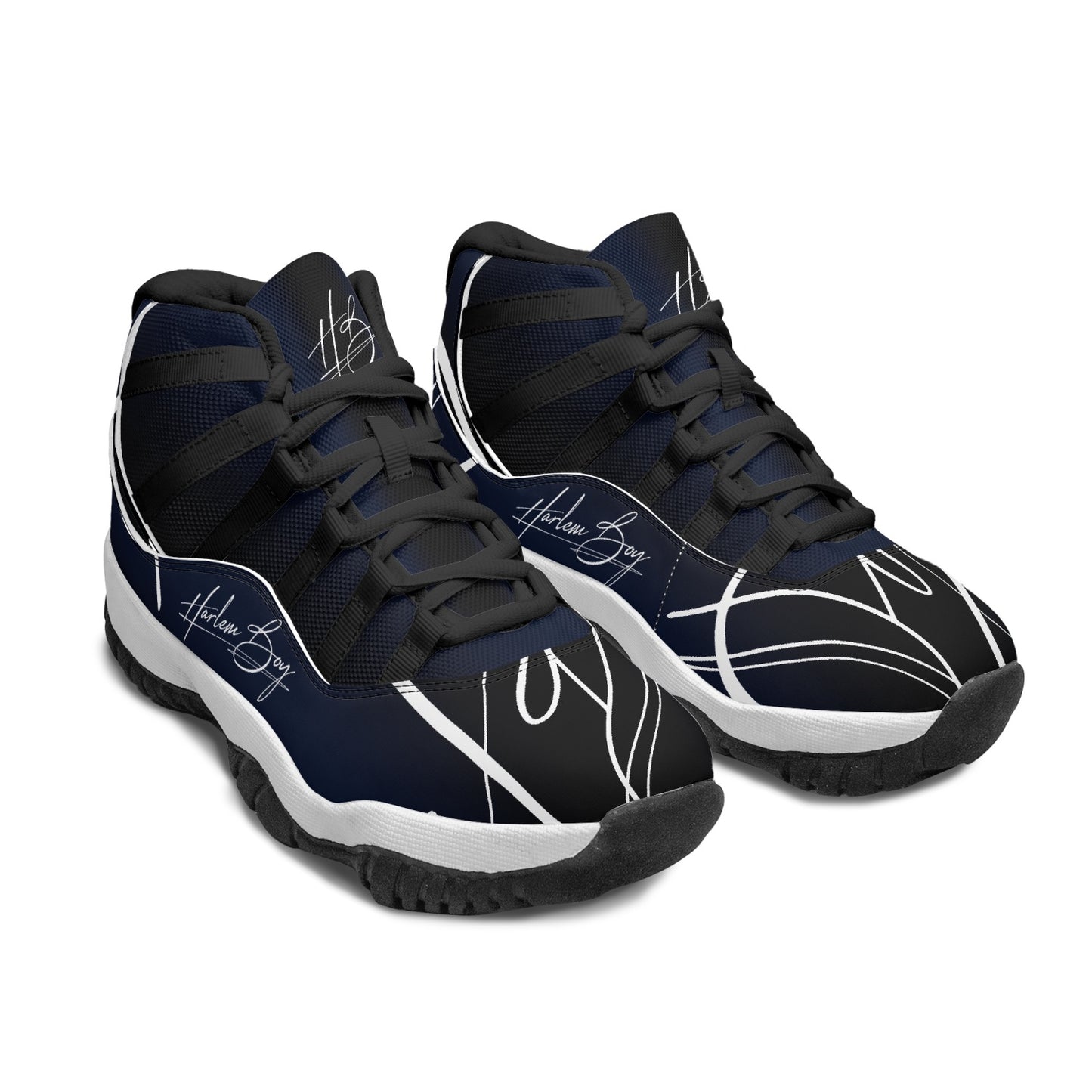 Harlem Boy "Tribe" Basketball - BluBlac Onyx w/Black or White Trim (Men's)