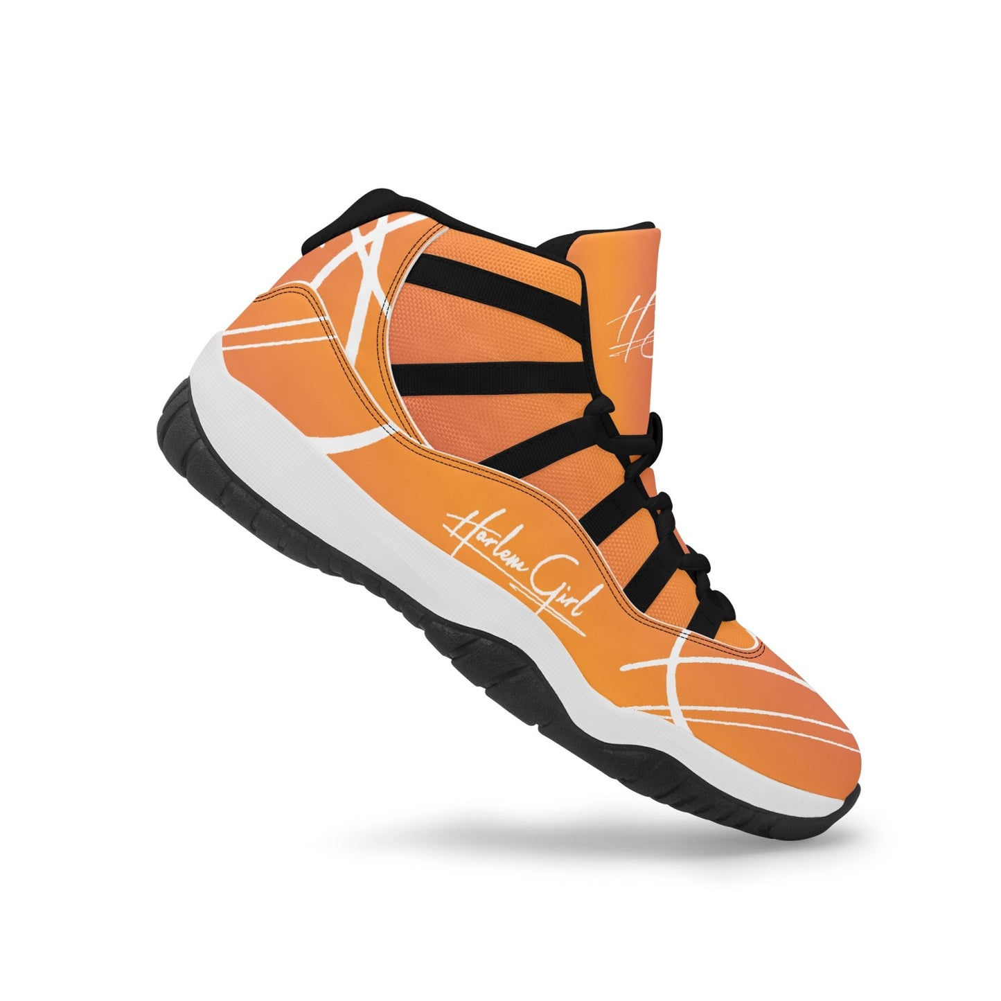 Harlem Girl "Tribe" Basketball - Mandarin w/Black or White Trim (Women's)