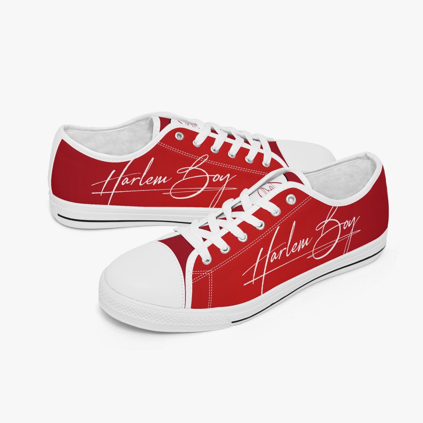 HB Harlem Boy "Lenox Ave" Classic Low Tops - Ruby - Men (Black or White Sole)