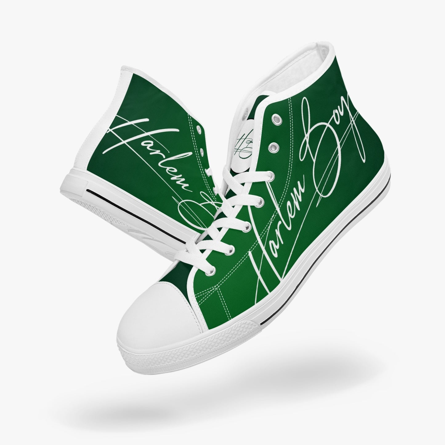HB Harlem Boy "Lenox Ave" Classic High Top - Emerald - Men (Black or White Soles)